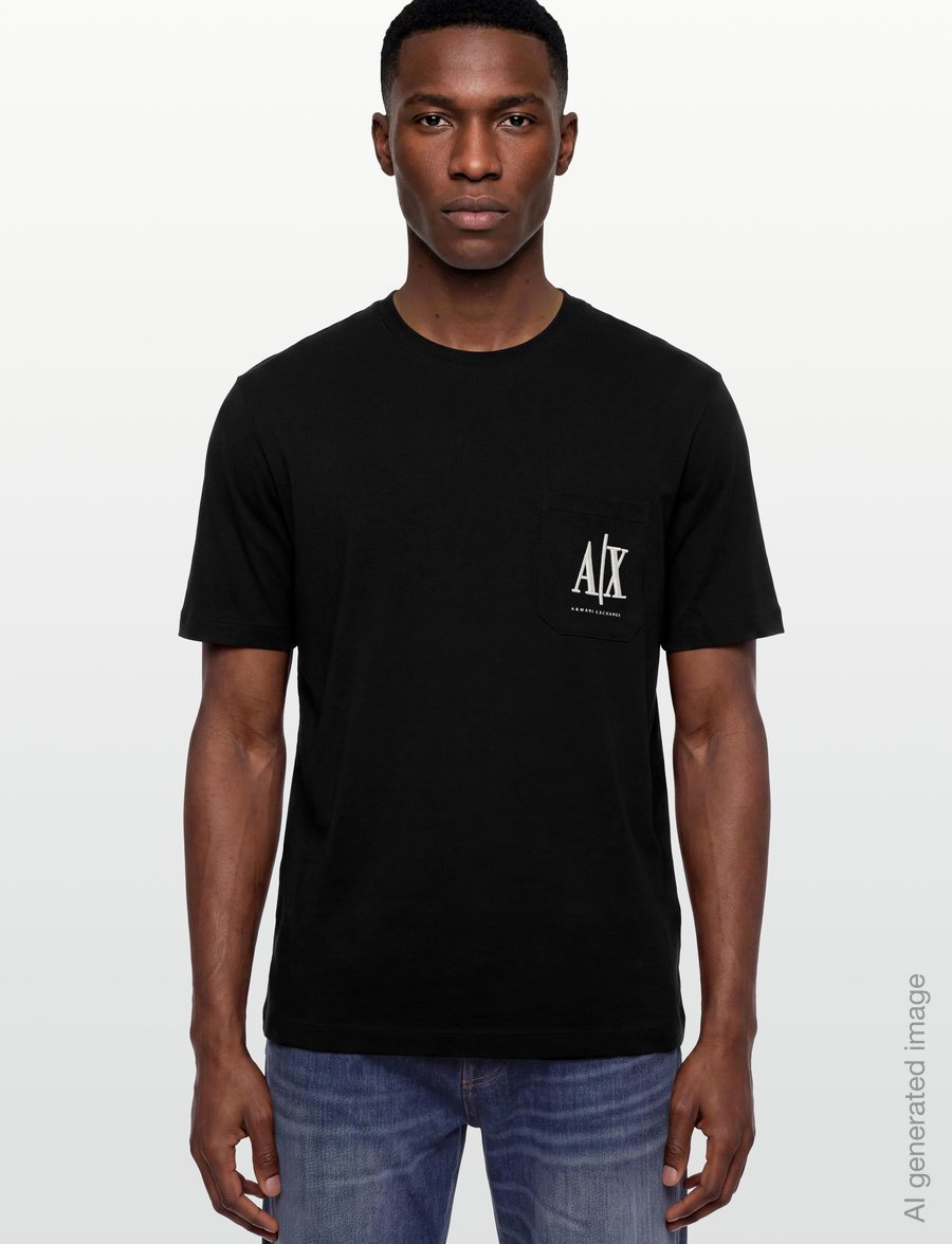 Armani Exchange - T-SHIRT - lühikeste varrukatega t-särgid - black - 3