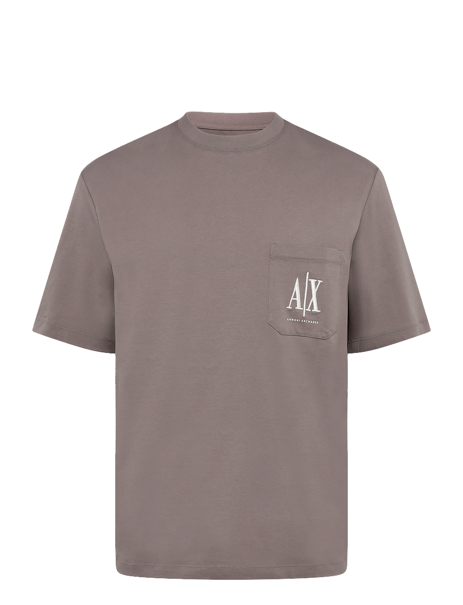Armani Exchange - T-SHIRT - kurzärmelige t-shirts - driftwood - 0