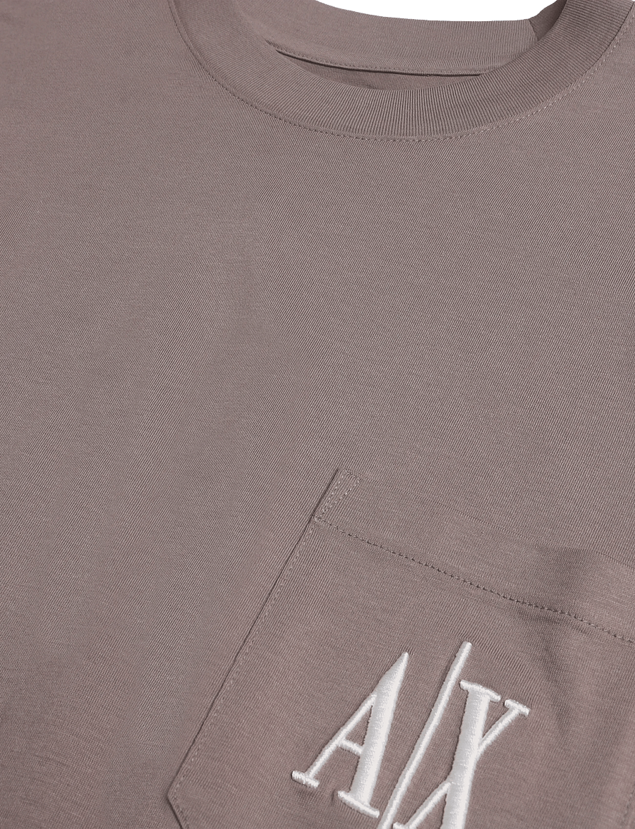 Armani Exchange - T-SHIRT - kurzärmelige t-shirts - driftwood - 2