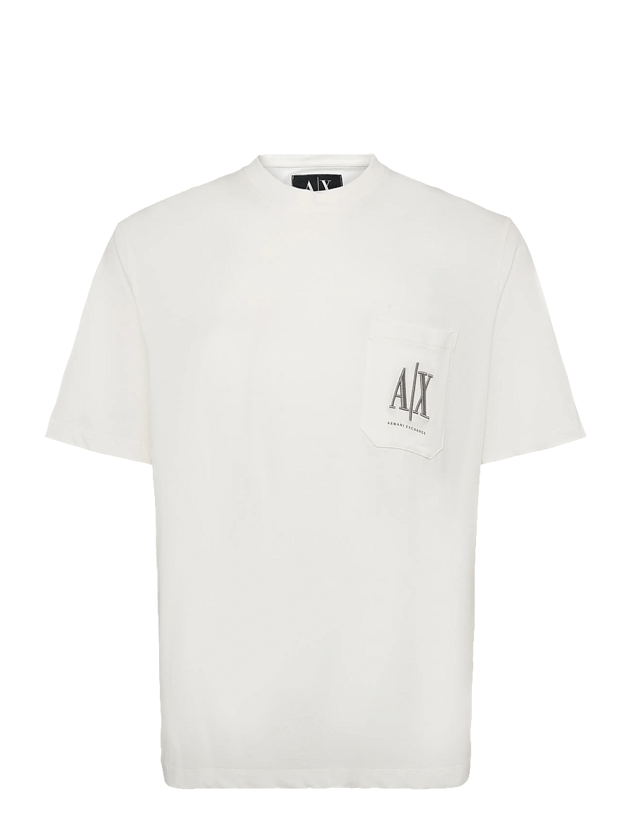 Armani Exchange - T-SHIRT - lühikeste varrukatega t-särgid - off white - 0