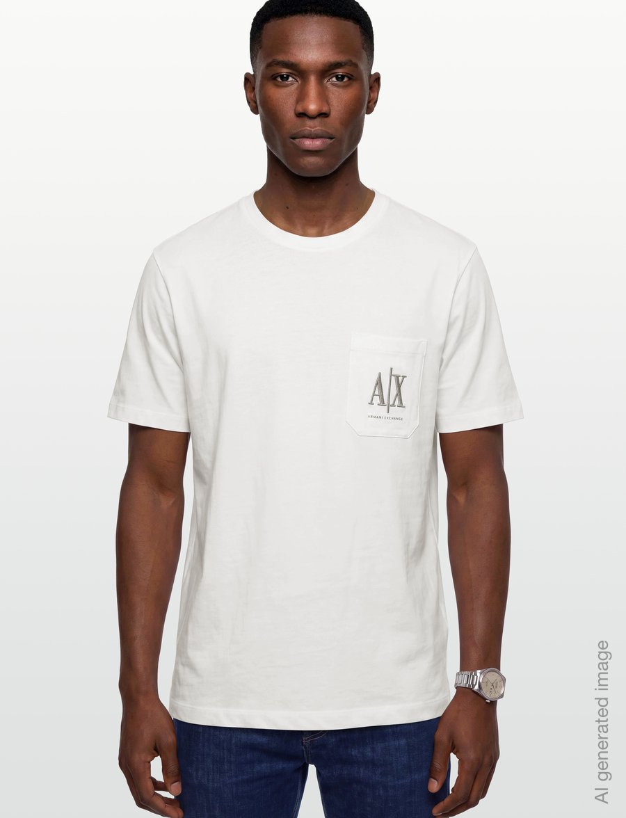 Armani Exchange - T-SHIRT - kortärmade t-shirts - off white - 3