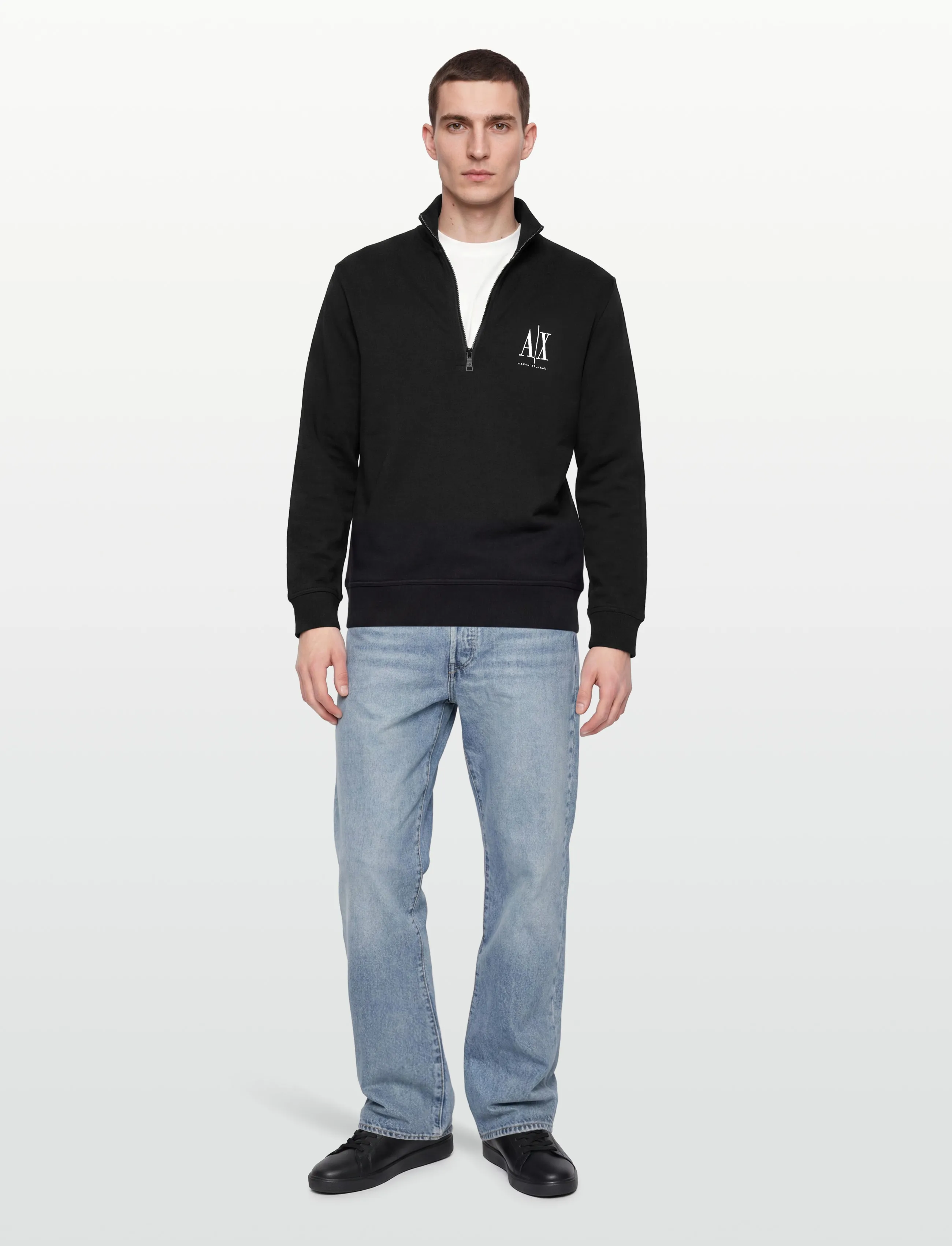 Armani Exchange SWEATSHIRT - Sweatshirts - BLACK / black