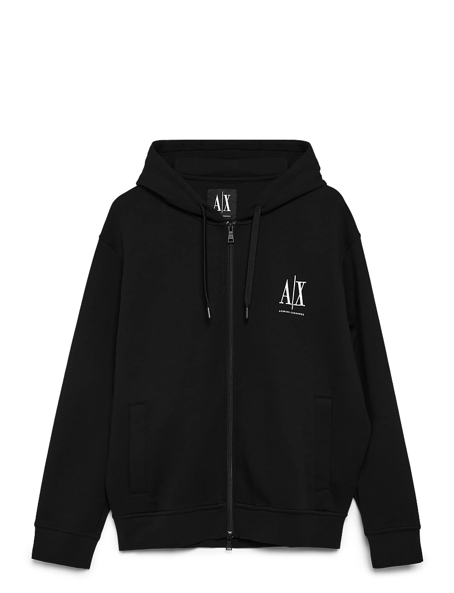 Armani Exchange - SWEATSHIRT - kapuzenpullover - black - 1
