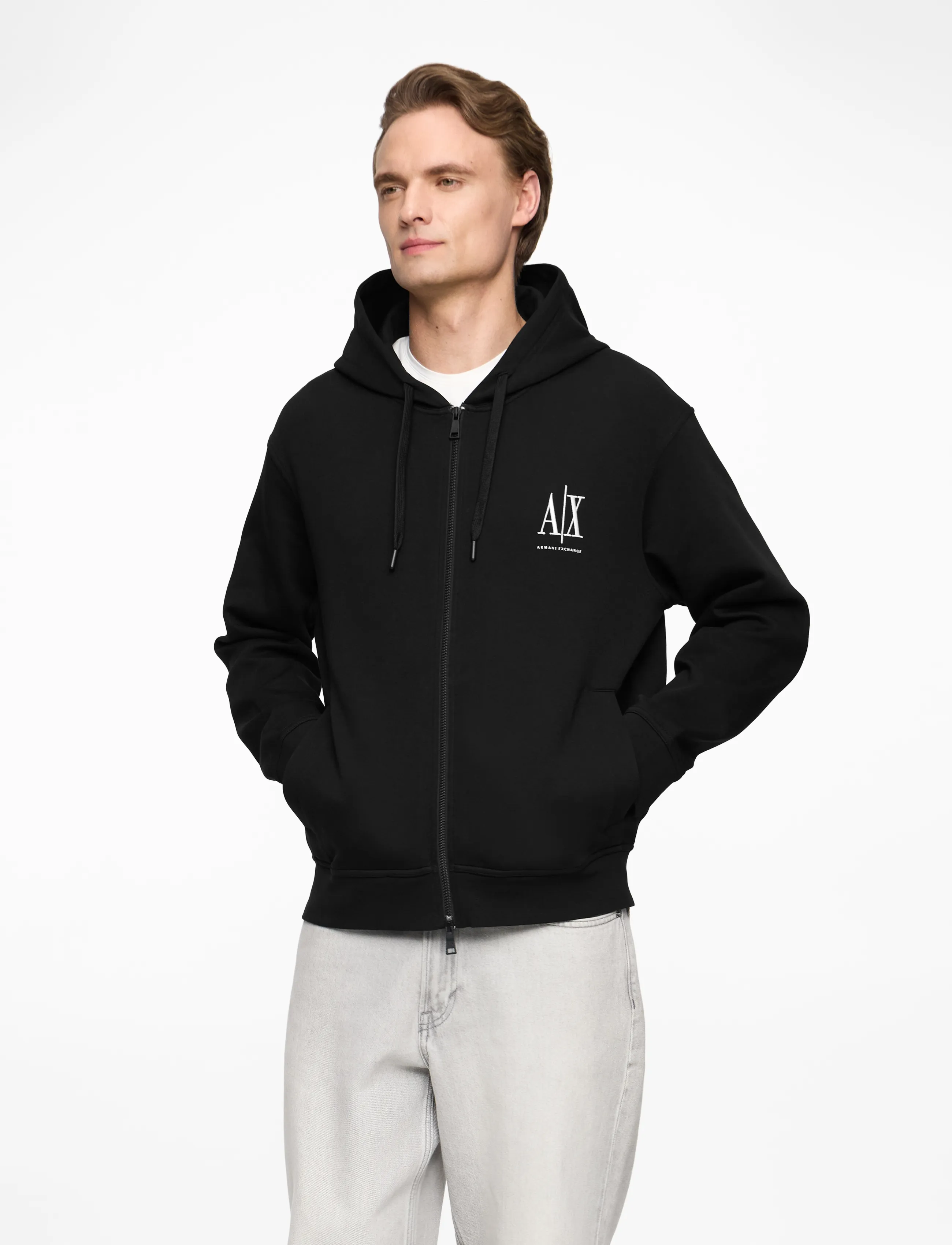 Armani Exchange SWEATSHIRT - Sweatshirts - BLACK / black