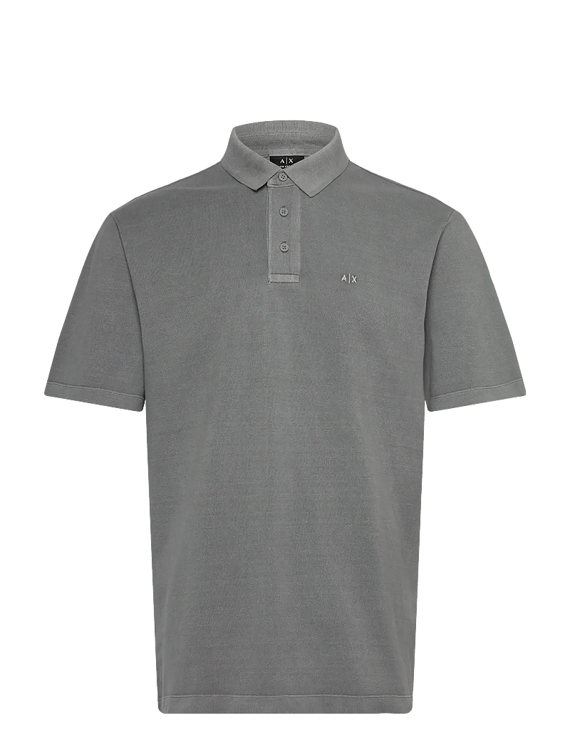 Armani Exchange - POLO SHIRT - kortärmade pikéer - neutral gray - 0