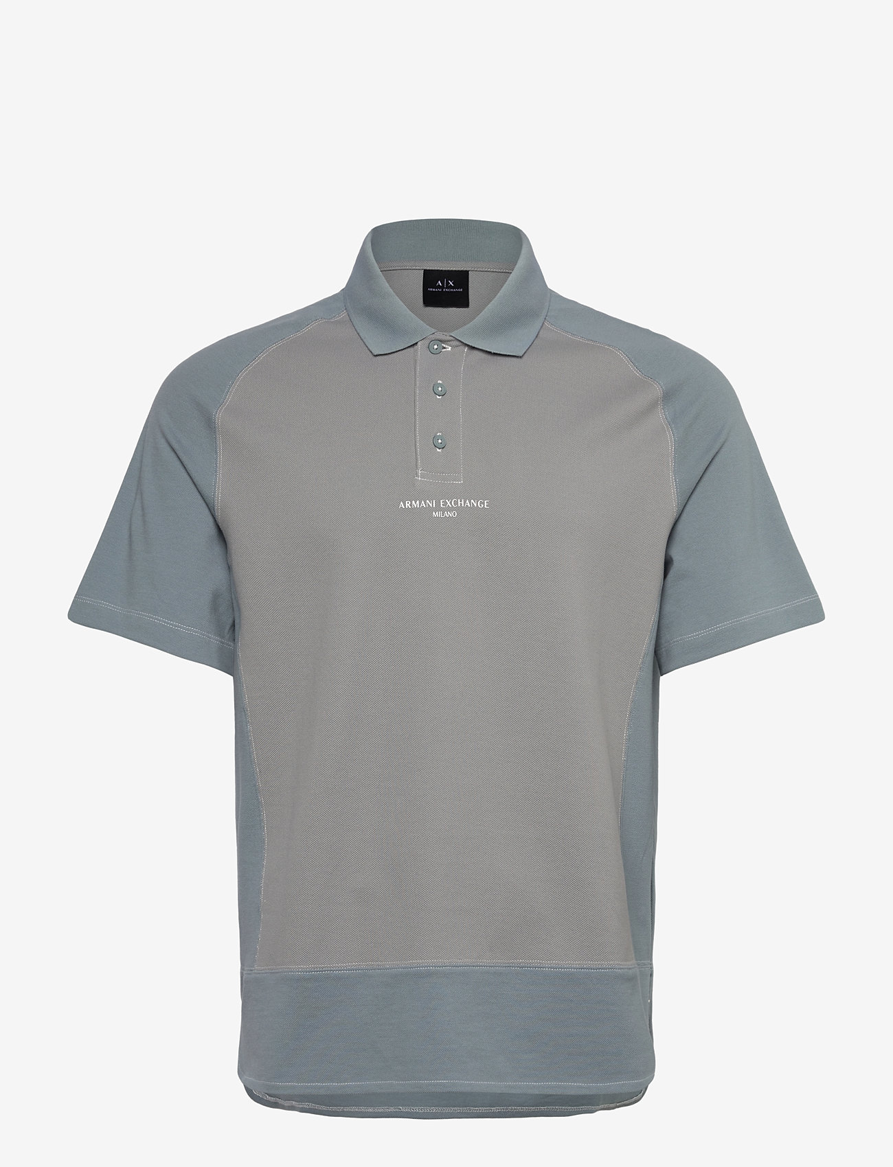 Armani Exchange - POLO SHIRT - kortärmade pikéer - neutral gray/lead - 0