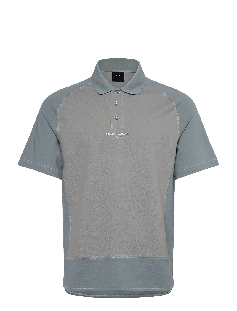 Armani Exchange - POLO SHIRT - kortärmade pikéer - neutral gray/lead - 0