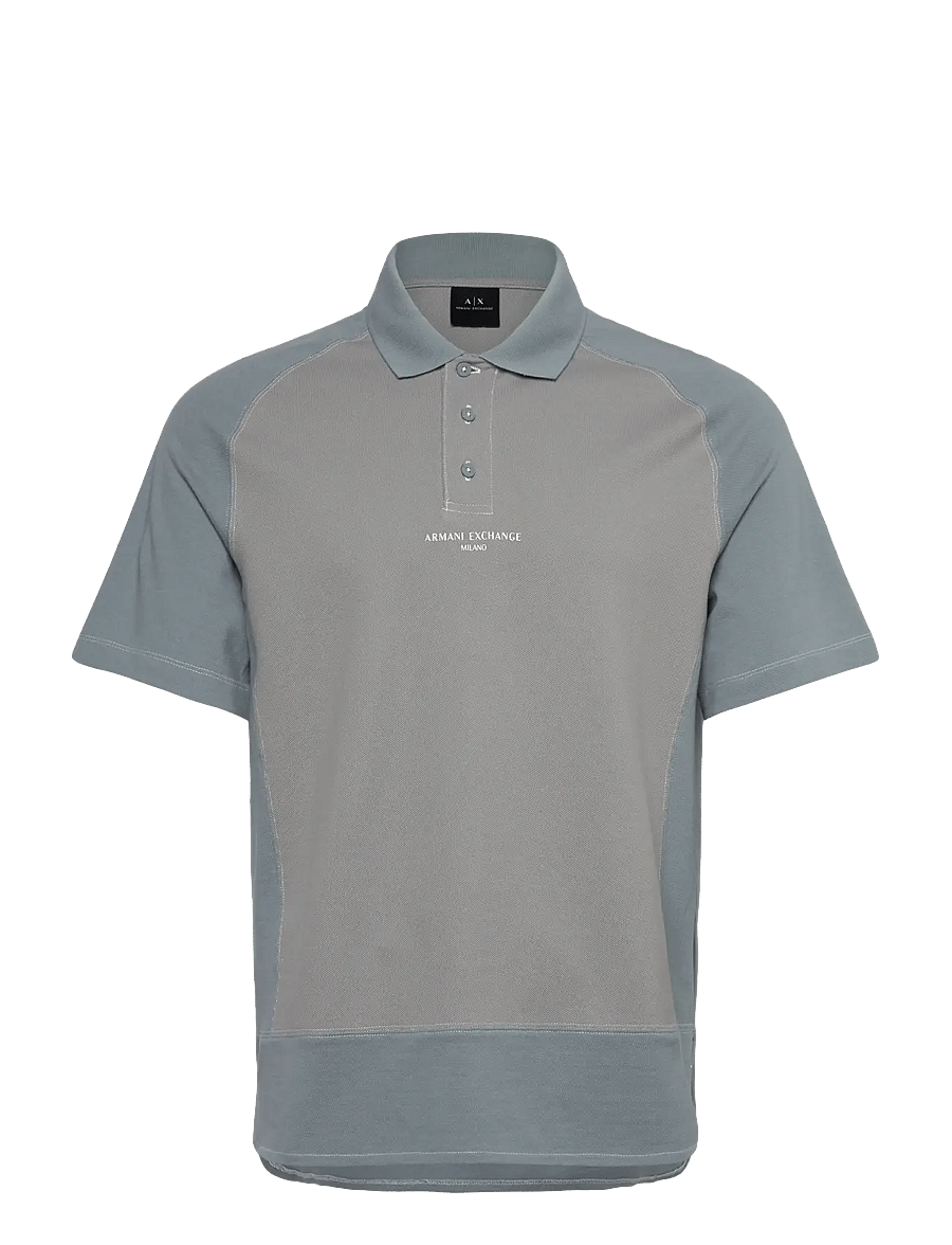Armani Exchange - POLO SHIRT - kortärmade pikéer - neutral gray/lead - 0