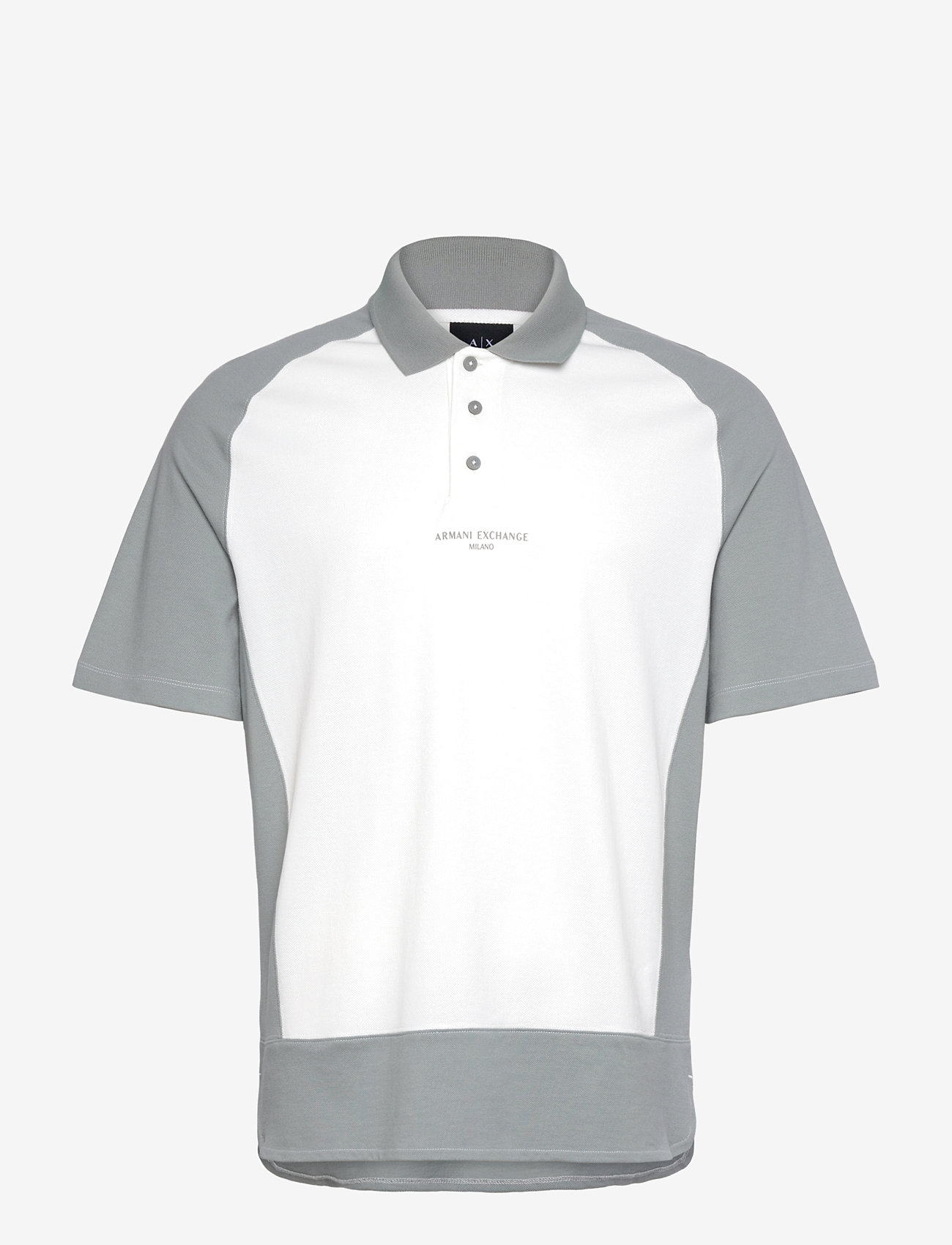 Armani Exchange - POLO SHIRT - kortärmade pikéer - off white/neutral gr - 0