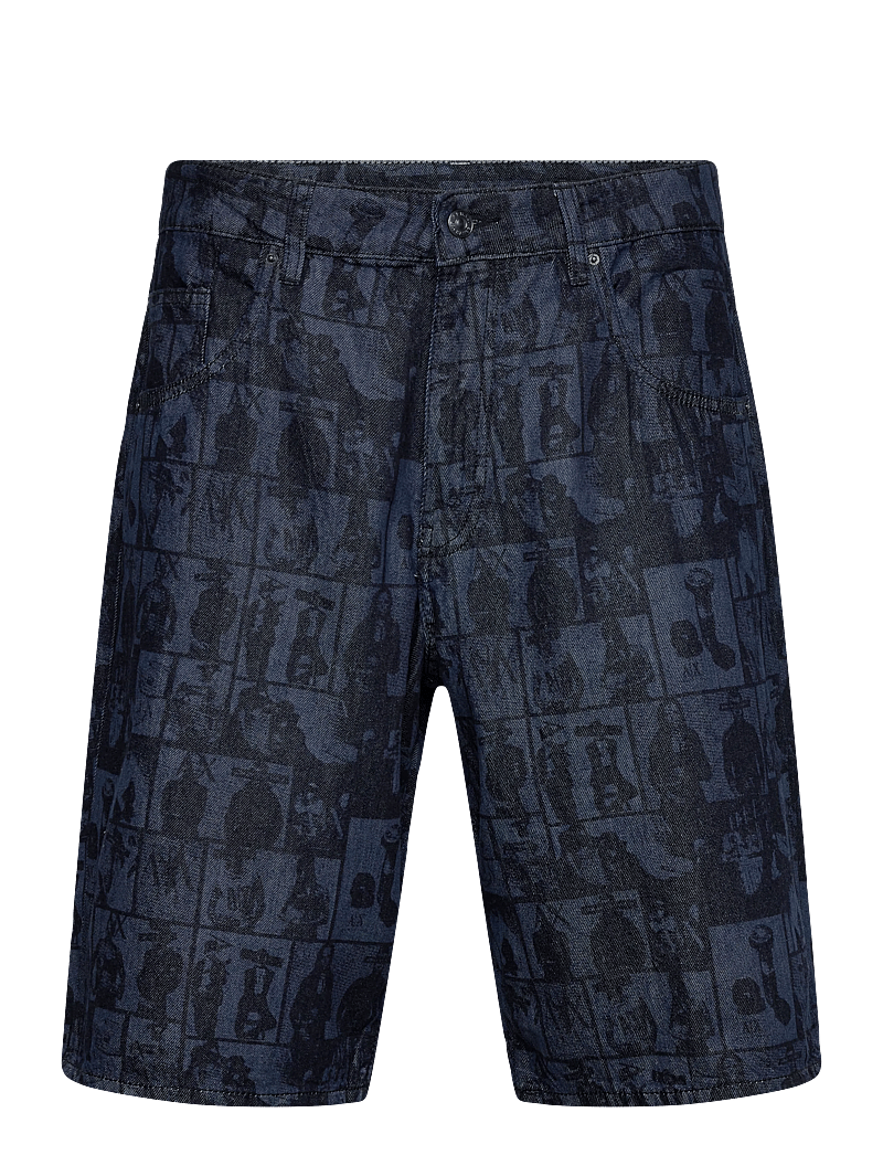Armani Exchange - 5 POCKETS BERMUDA SH - casual shorts - denim allover face - 1