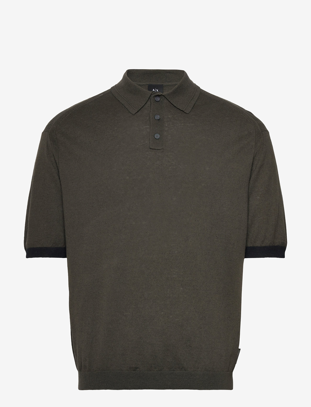 Armani Exchange - KNIT POLO - black ink - 0
