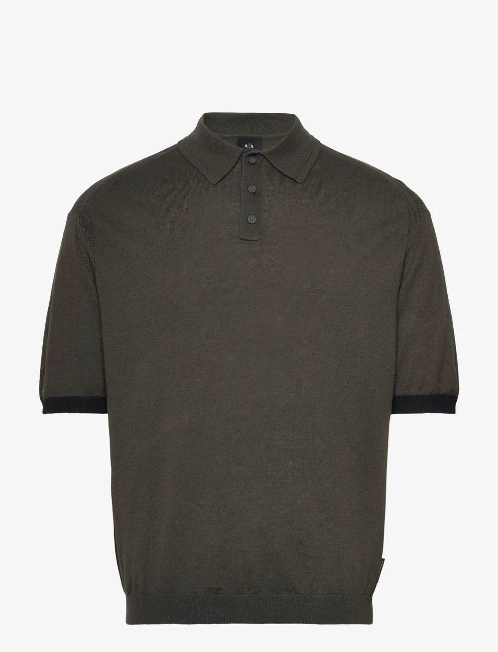 Armani Exchange - KNIT POLO - lühikeste varrukatega polod - black ink - 0