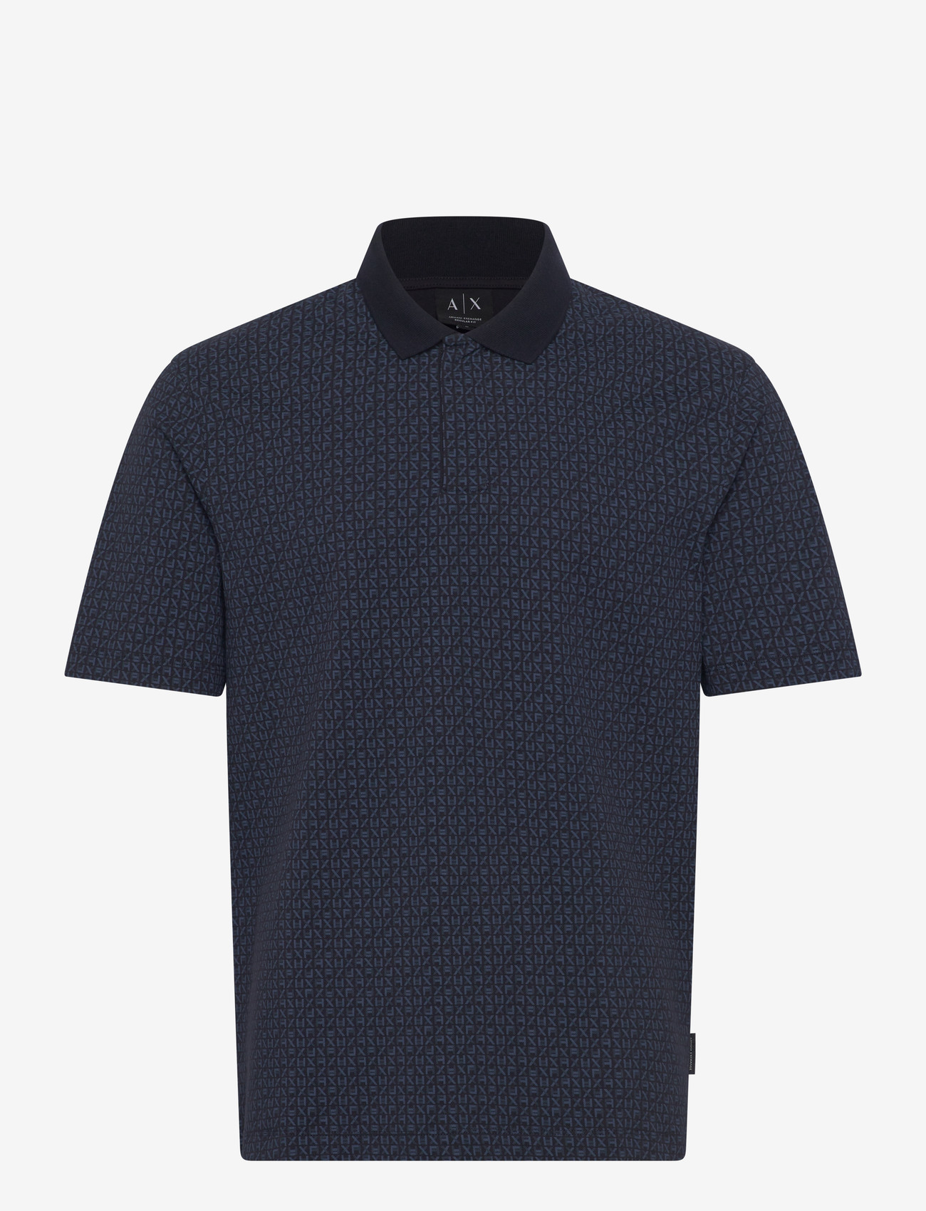 Armani Exchange - POLO SHIRT - kortærmede poloer - block logo ao blue m - 0