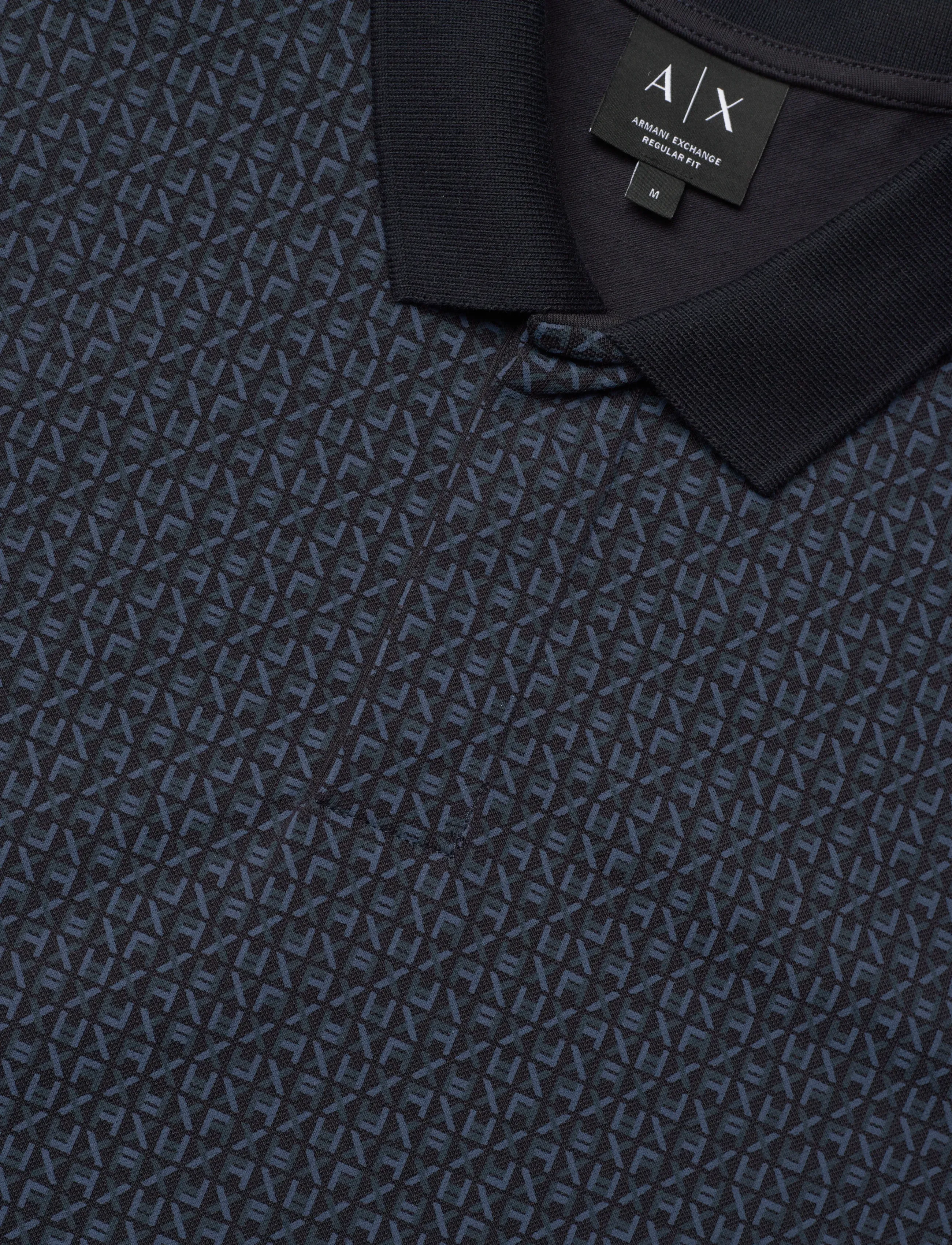Armani Exchange - POLO SHIRT - kurzärmelig - block logo ao blue m - 2