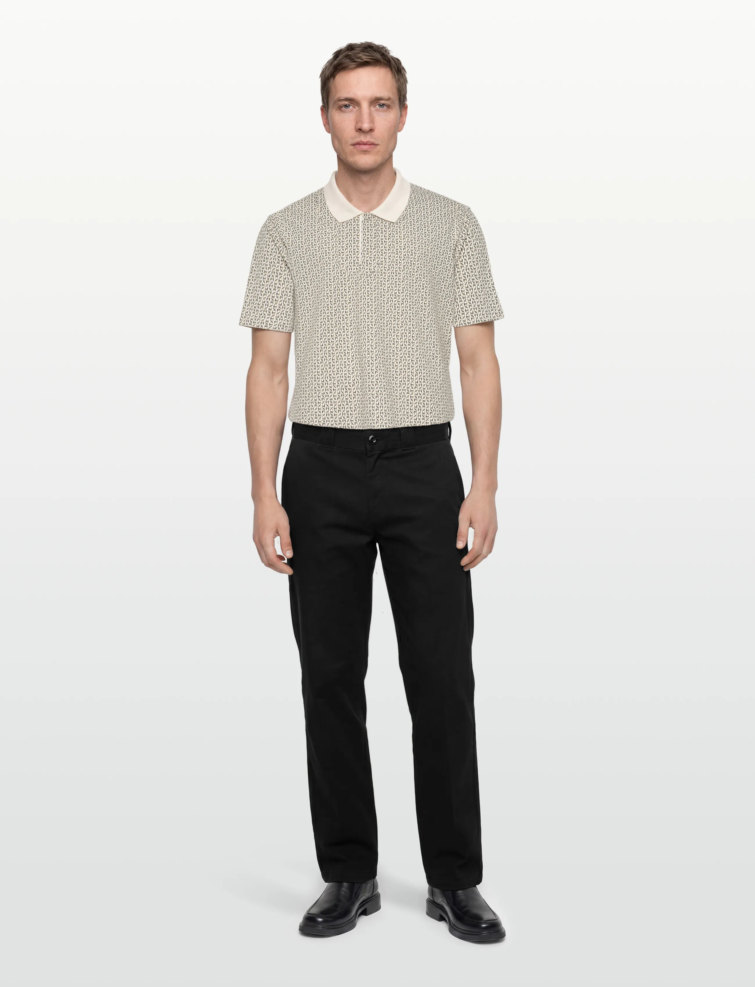 Armani Exchange POLO SHIRT - Pikéer - BLOCK LOGO AO CREAM / multi