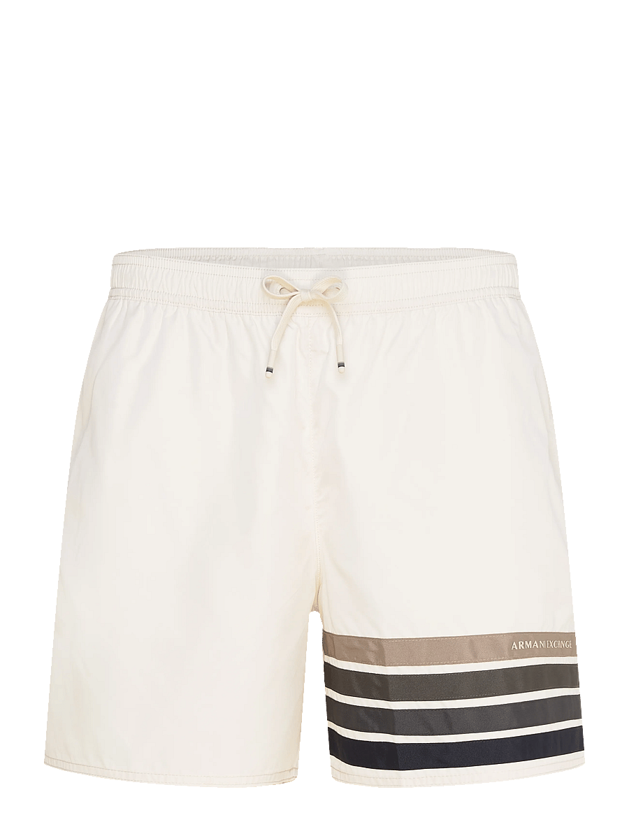 Armani Exchange - BOXER BEACHWEAR - badeshorts - cream - 1