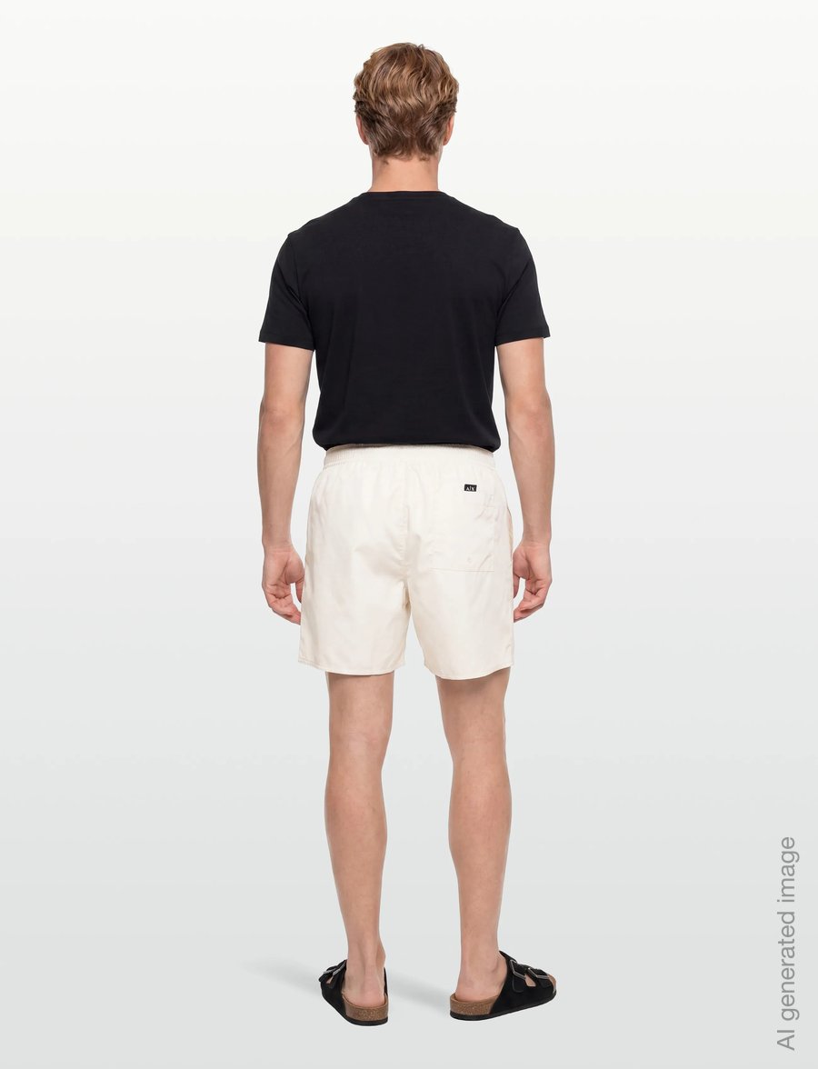 Armani Exchange - BOXER BEACHWEAR - badeshorts - cream - 4