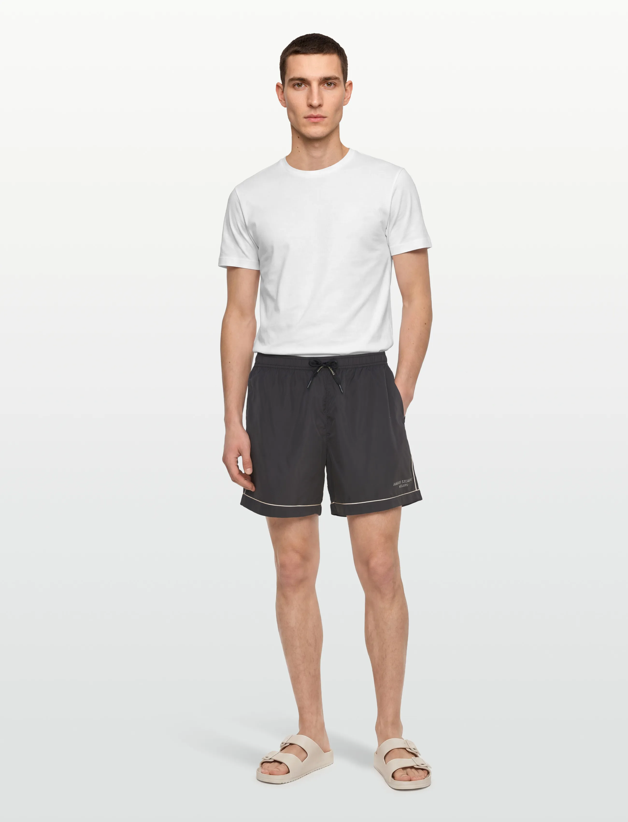 Armani Exchange Boxer Beachwear, Mænd, Badeshorts, Sort, Str: M