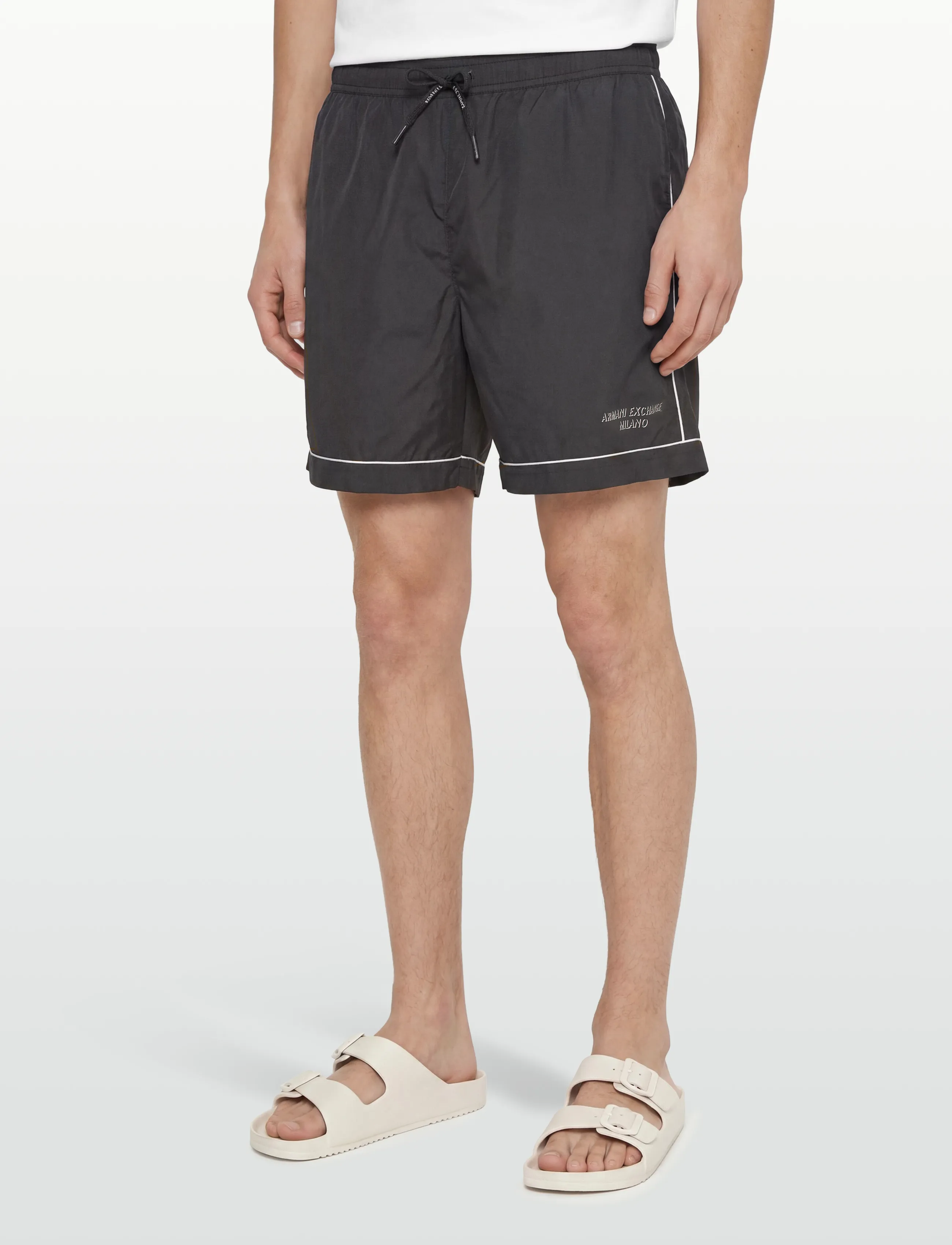 Armani Exchange - BOXER BEACHWEAR - swim shorts - black - 3