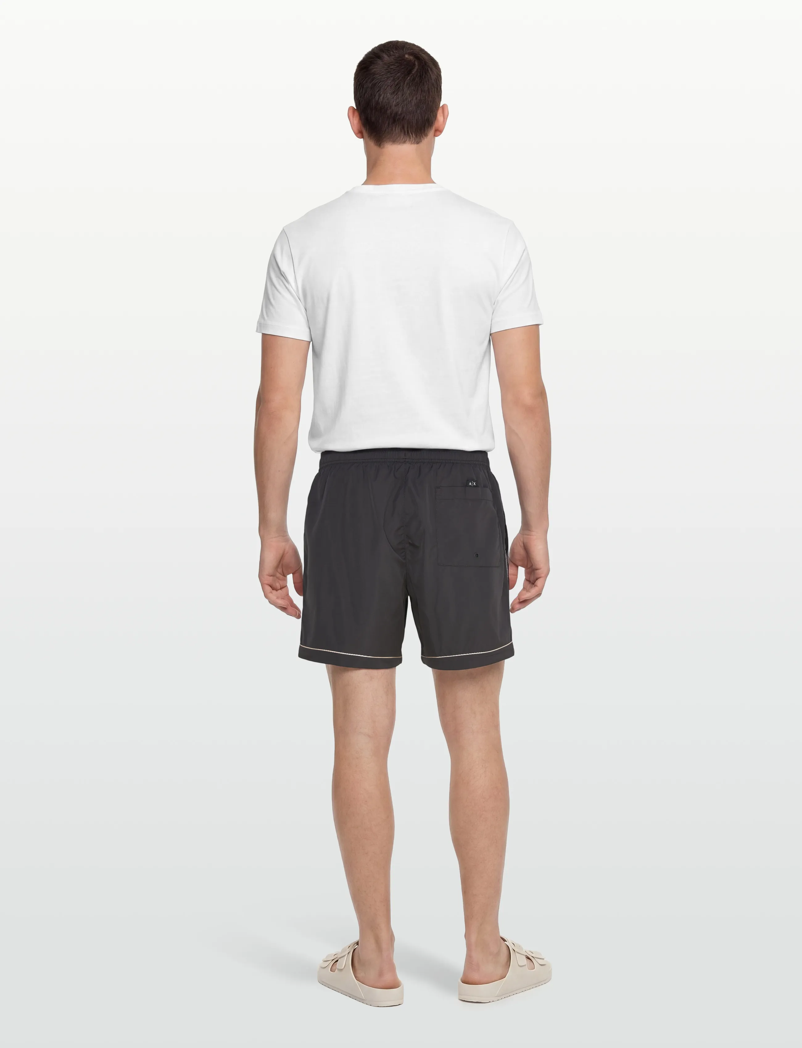 Armani Exchange - BOXER BEACHWEAR - swim shorts - black - 4