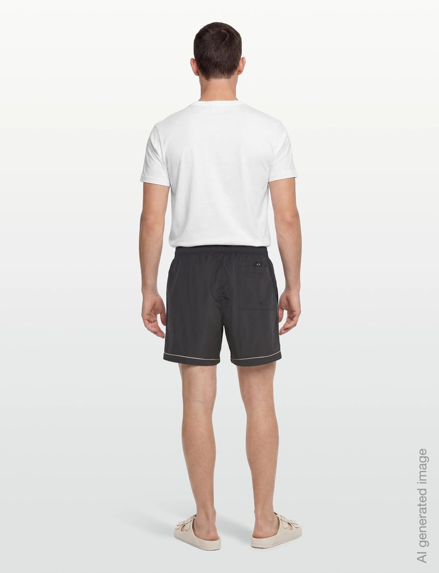 Armani Exchange - BOXER BEACHWEAR - badeshorts - black - 4