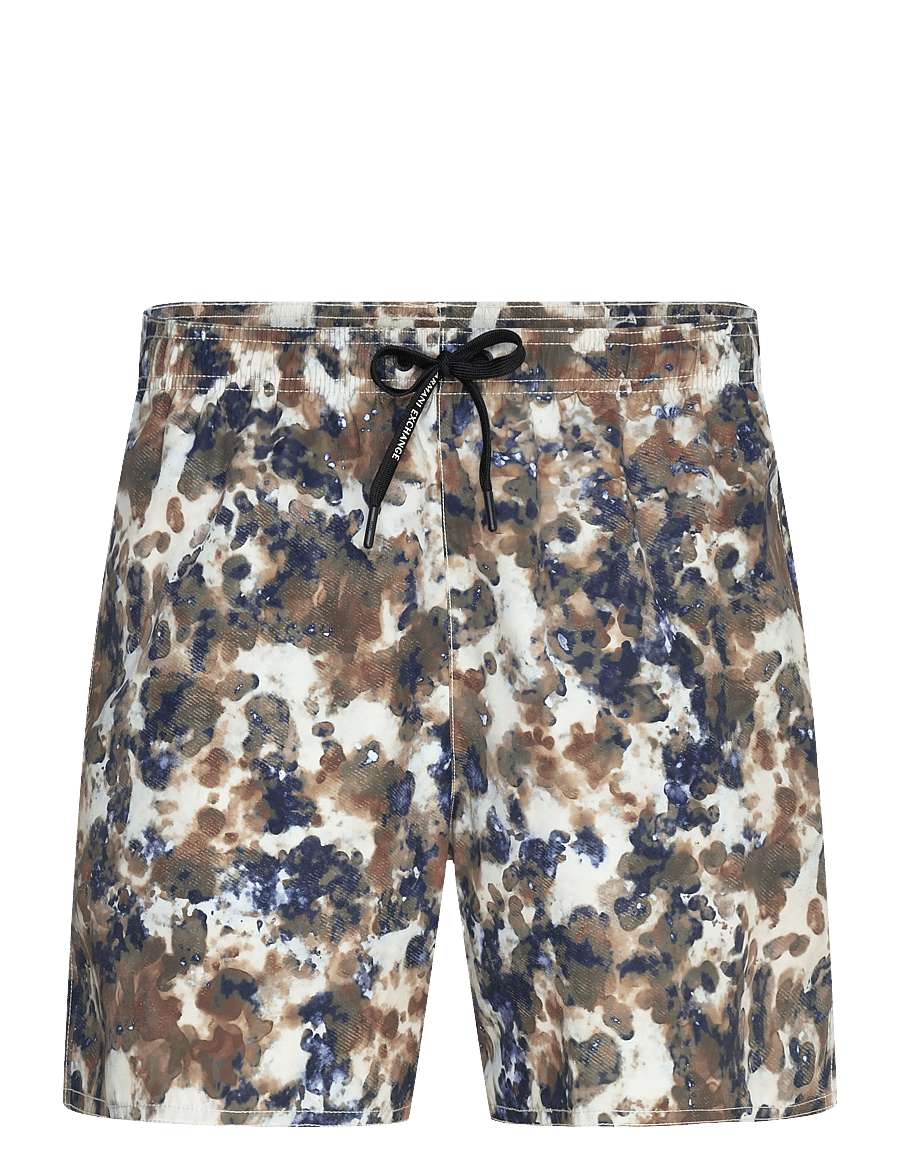 Armani Exchange - BOXER BEACHWEAR - badehose - cloudy allover - 1