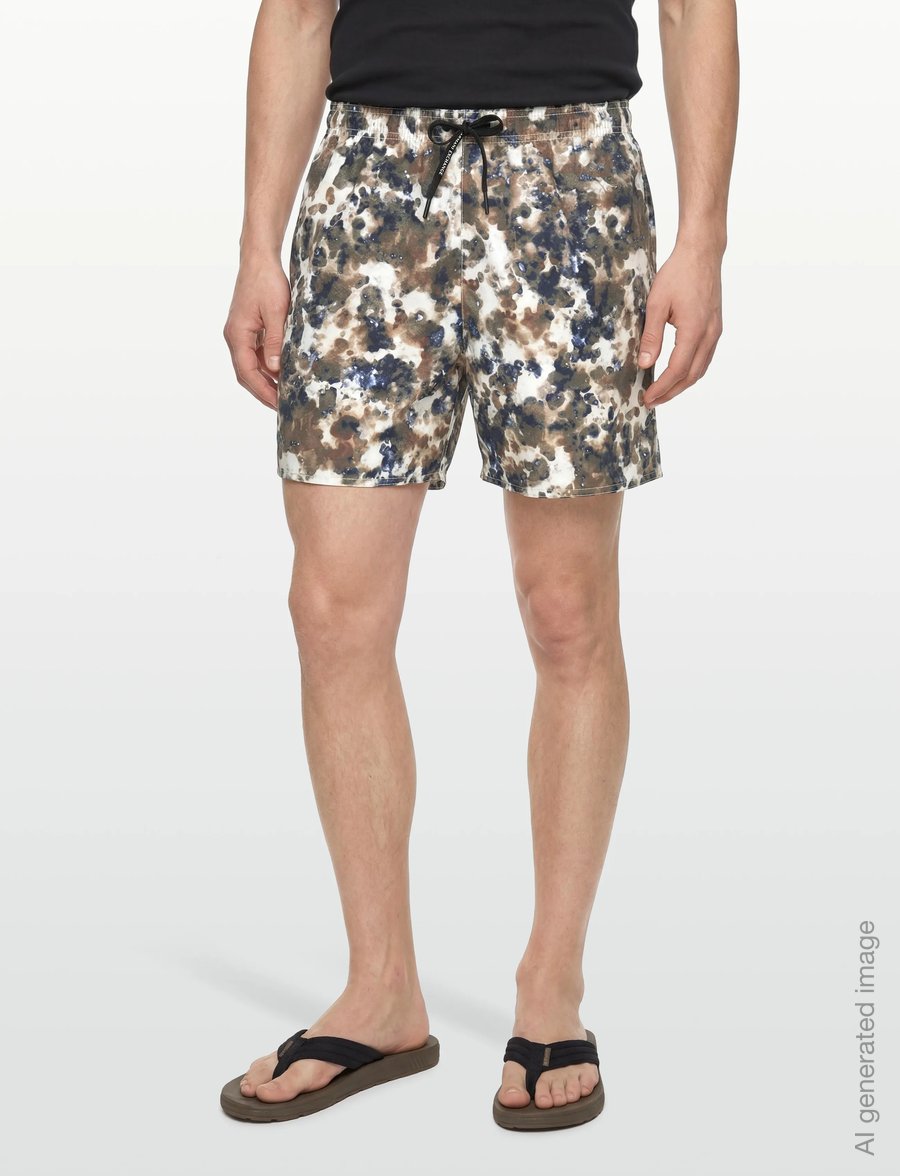 Armani Exchange - BOXER BEACHWEAR - badehose - cloudy allover - 3