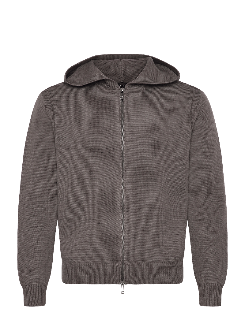Armani Exchange - CARDIGAN - pullover mit durchgehendem reißverschluss - dark gull gray - 0