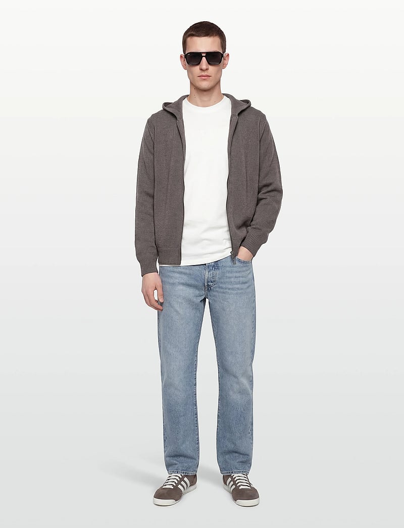 Armani Exchange - CARDIGAN - pullover mit durchgehendem reißverschluss - dark gull gray - 0