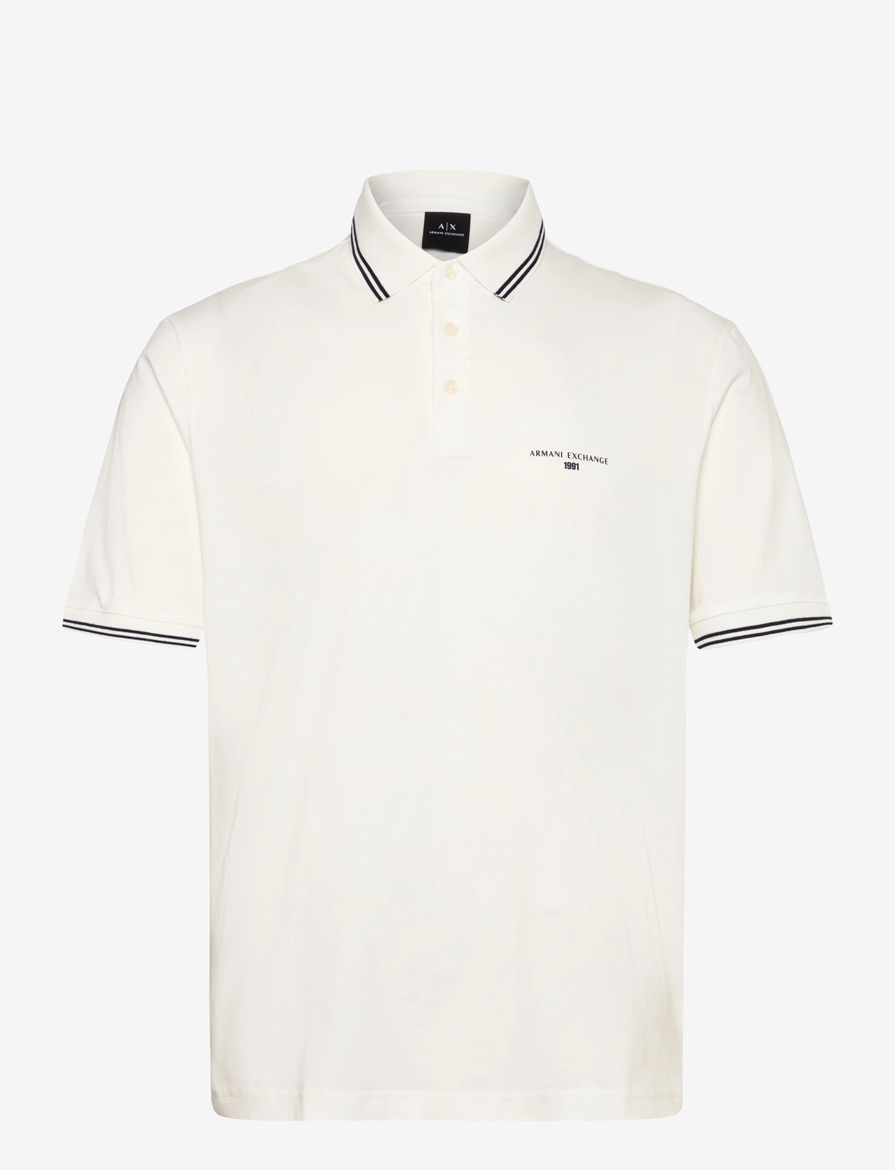 Armani Exchange - POLO SHIRT - kortærmede poloer - off white - 1