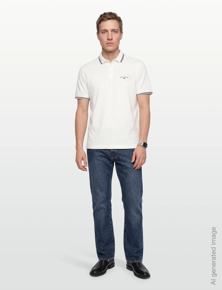 Armani Exchange - POLO SHIRT - lühikeste varrukatega polod - off white - 0