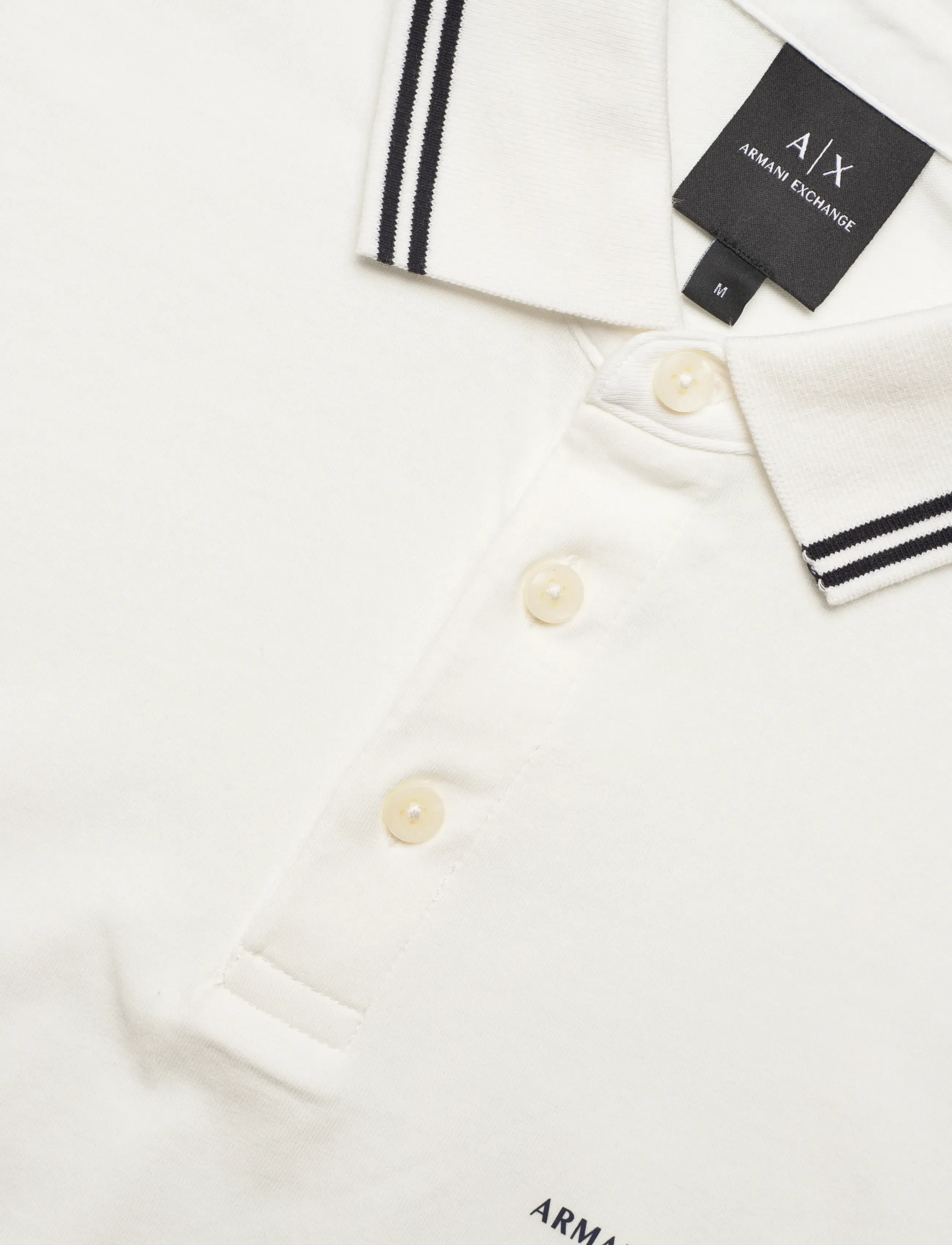Armani Exchange - POLO SHIRT - krótki rękaw - off white - 5