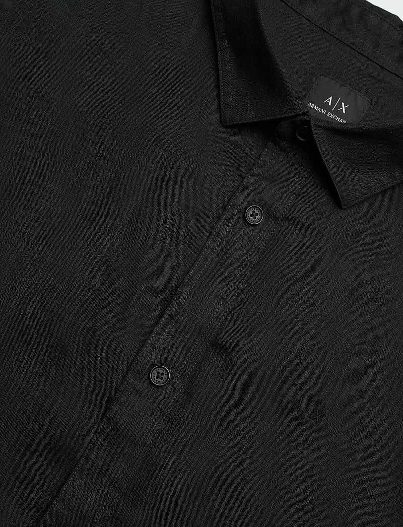 Armani Exchange - SHIRT - chemises de lin - black - 3
