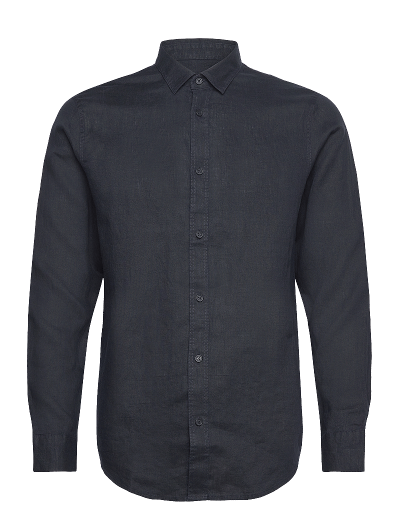 Armani Exchange - SHIRT - leinenhemden - deep navy - 0