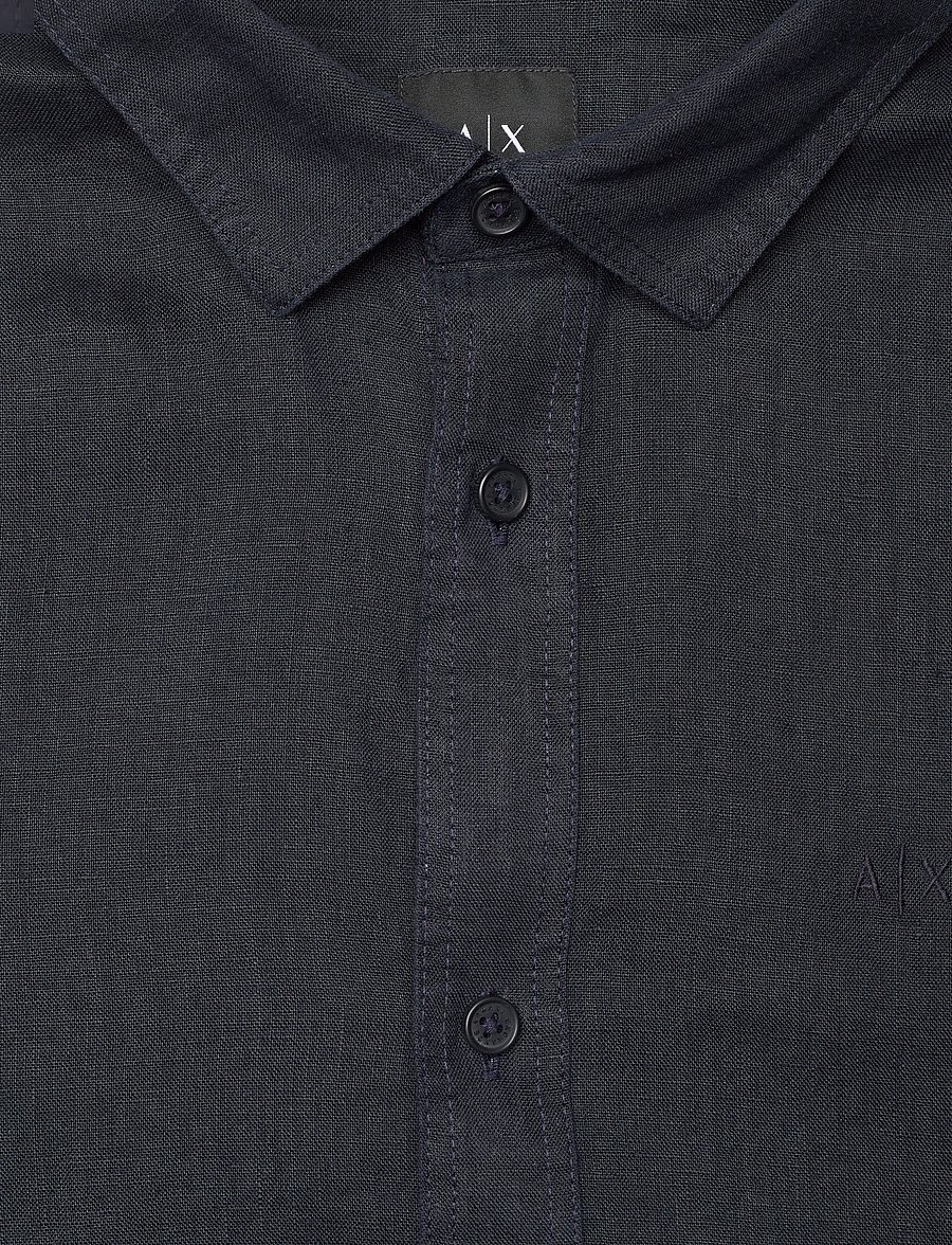 Armani Exchange - SHIRT - leinenhemden - deep navy - 2