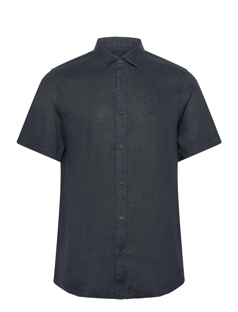 Armani Exchange - SHIRT - leinenhemden - deep navy - 0