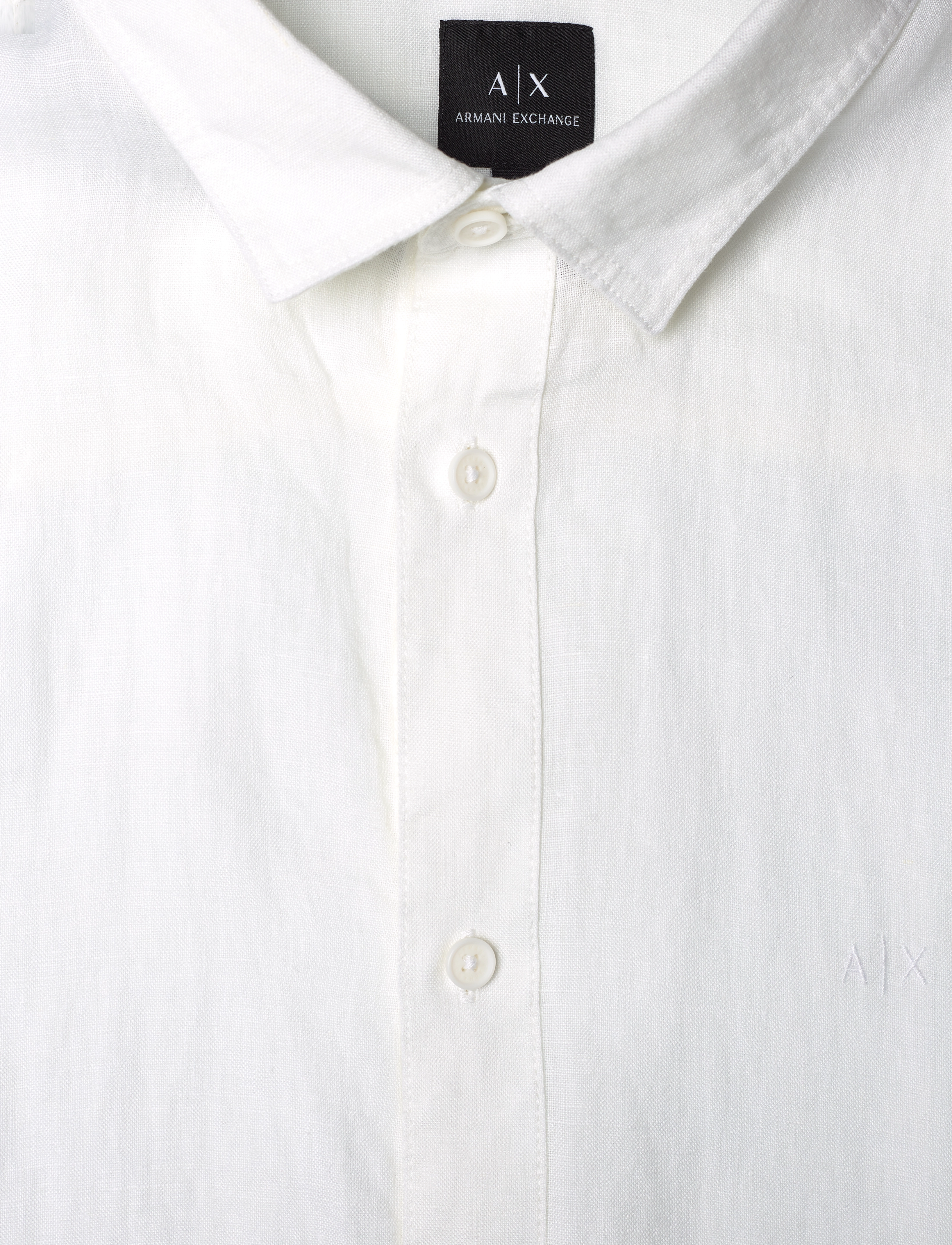 Armani Exchange - SHIRT - pellavakauluspaidat - white - 2