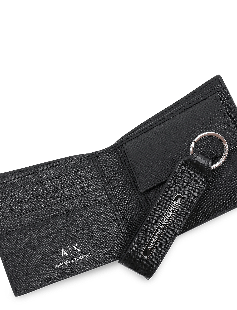 Armani Exchange - SMALL LEATHER GOODS SET - rahakotid - black - 3