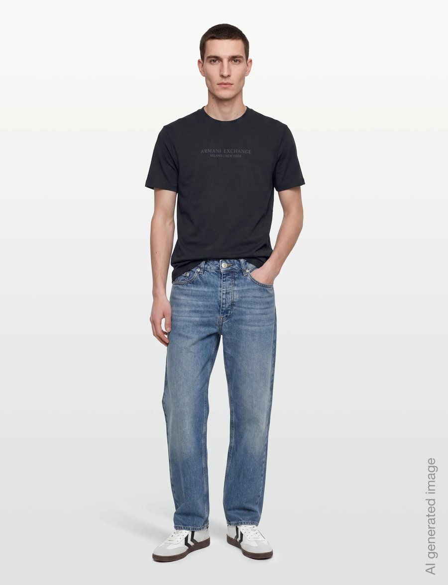 Armani Exchange - T-SHIRT - kurzärmelige t-shirts - deep navy - 0