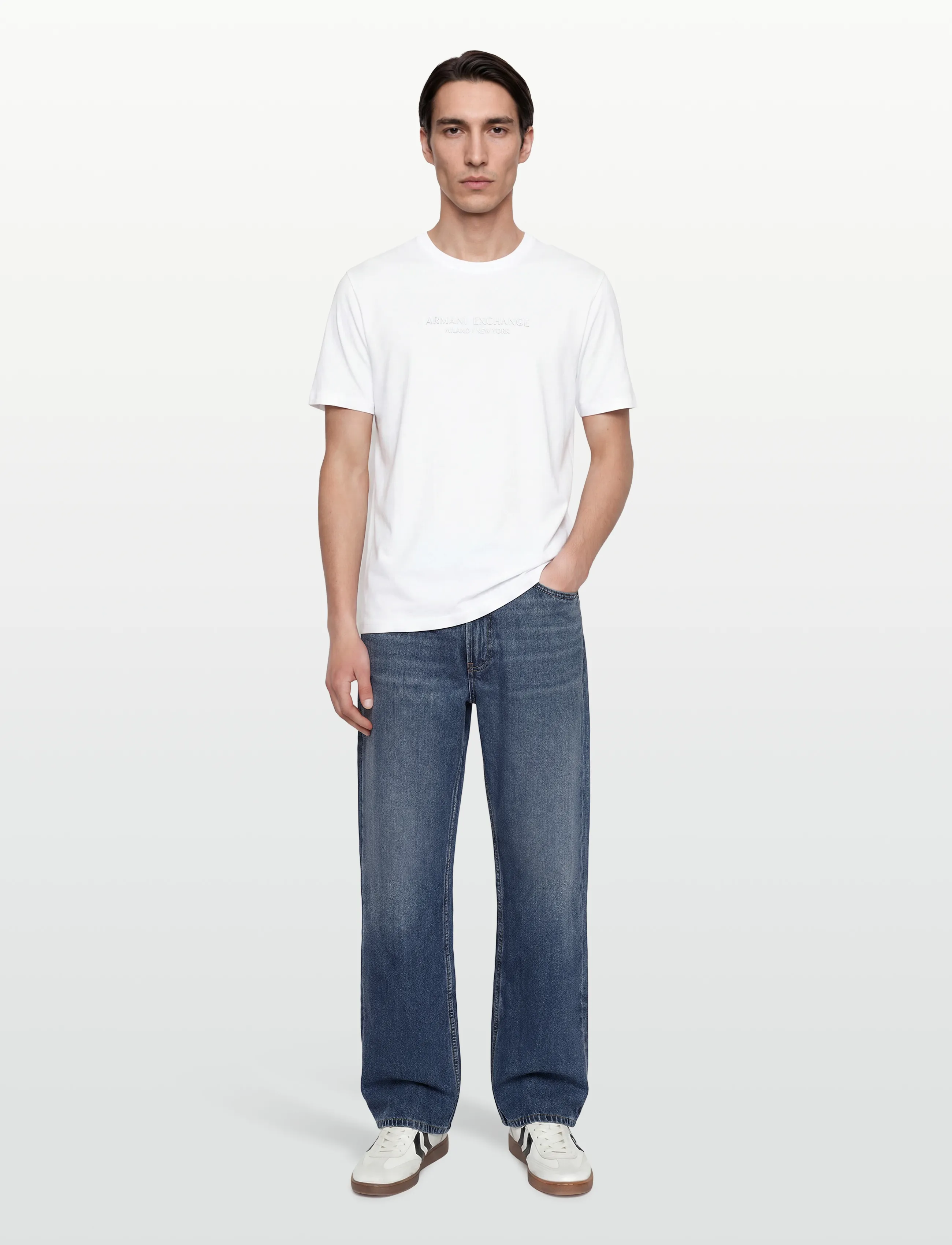 Armani Exchange T-Shirt, XS, White, T-Shirts > Kortærmede, Herre