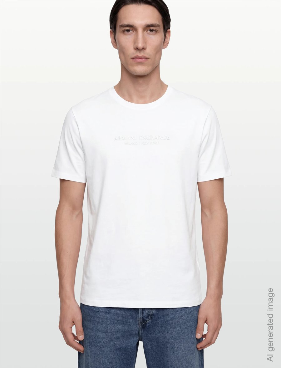 Armani Exchange - T-SHIRT - lühikeste varrukatega t-särgid - white - 3
