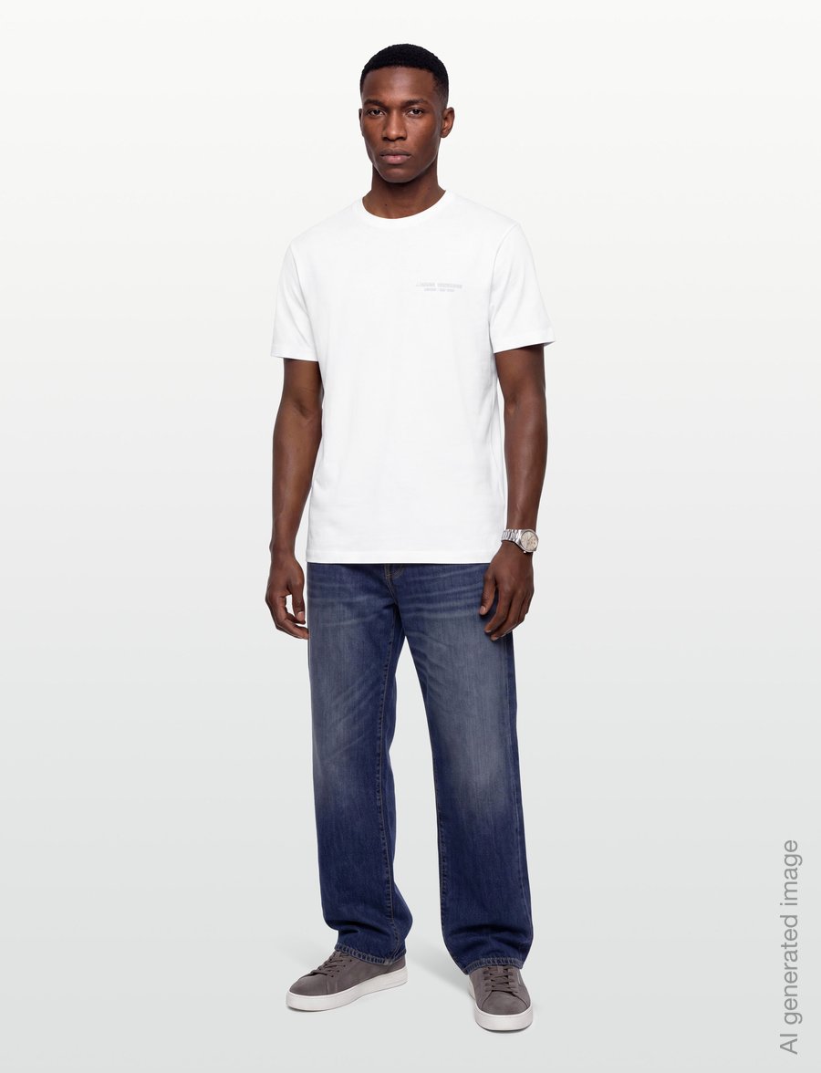 Armani Exchange - T-SHIRT - kurzärmelige t-shirts - white - 0