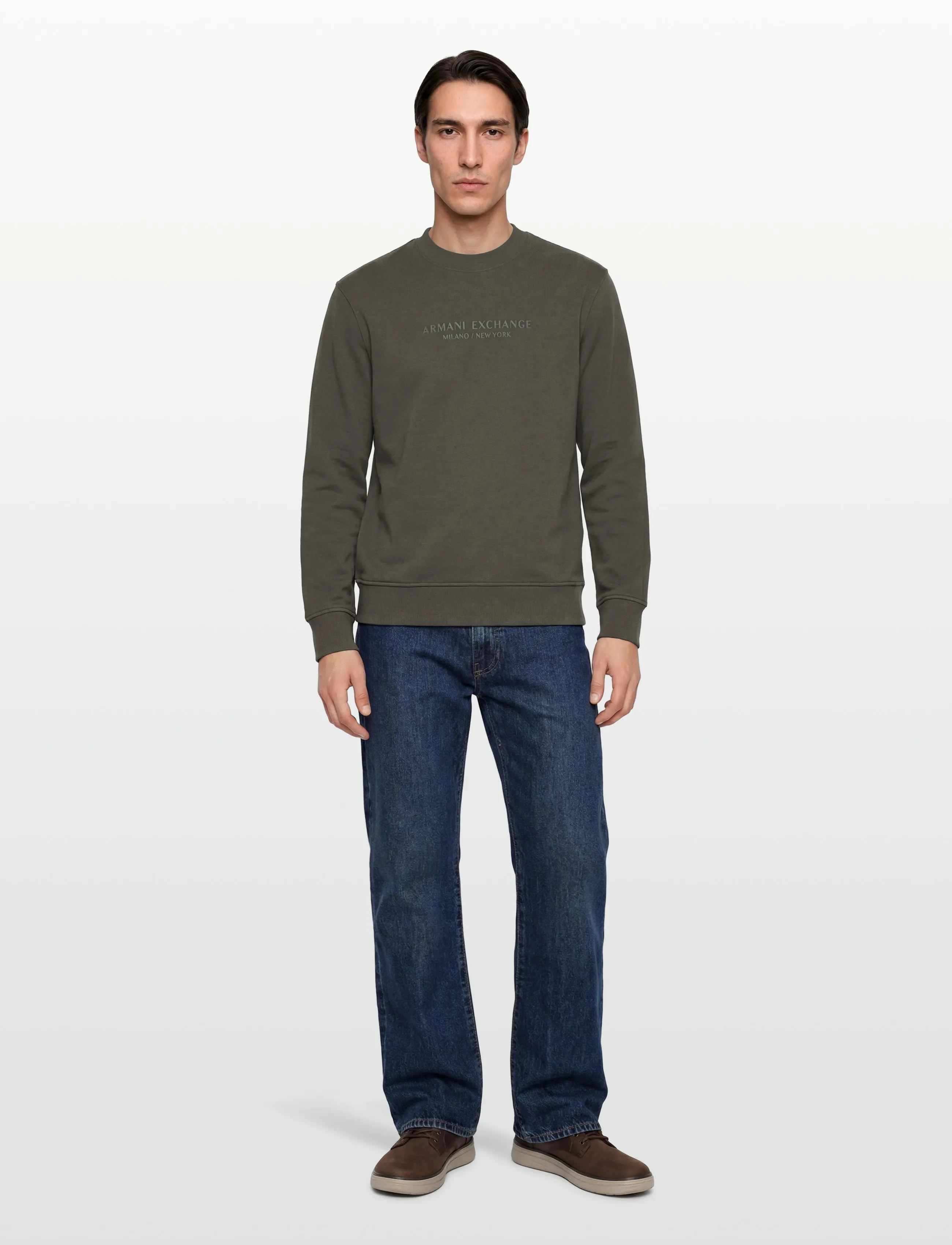 Armani Exchange Sweatshirt, S, Khaki green, Sweatshirts & Hættetrøjer > Sweatshirts, Herre