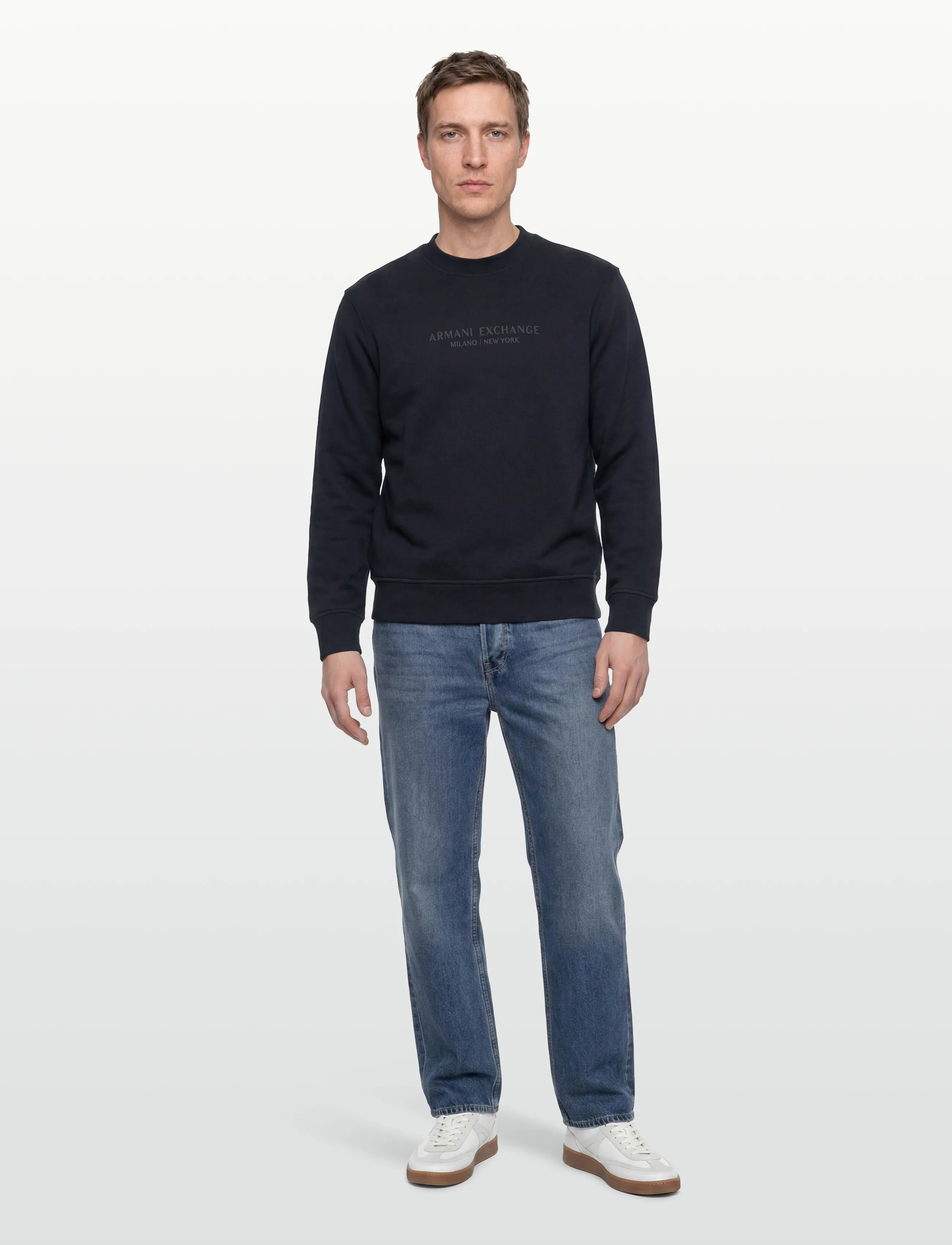 Armani Exchange Sweatshirt, L, Navy, Sweatshirts & Hættetrøjer > Sweatshirts, Herre