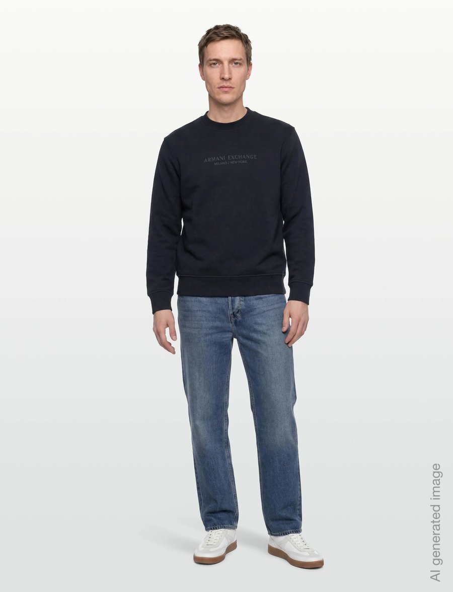 Armani Exchange - SWEATSHIRT - sweatshirts - deep navy - 0