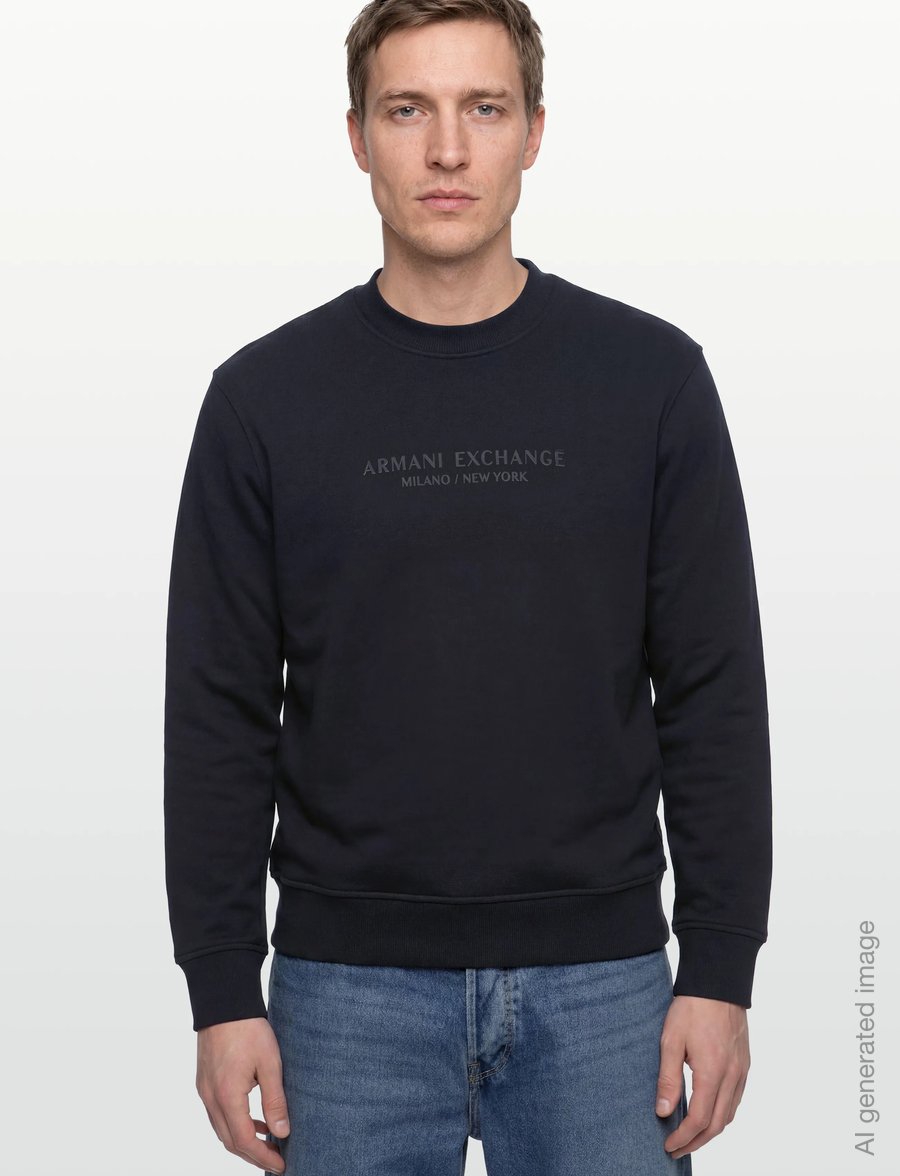Armani Exchange - SWEATSHIRT - sweatshirts - deep navy - 3