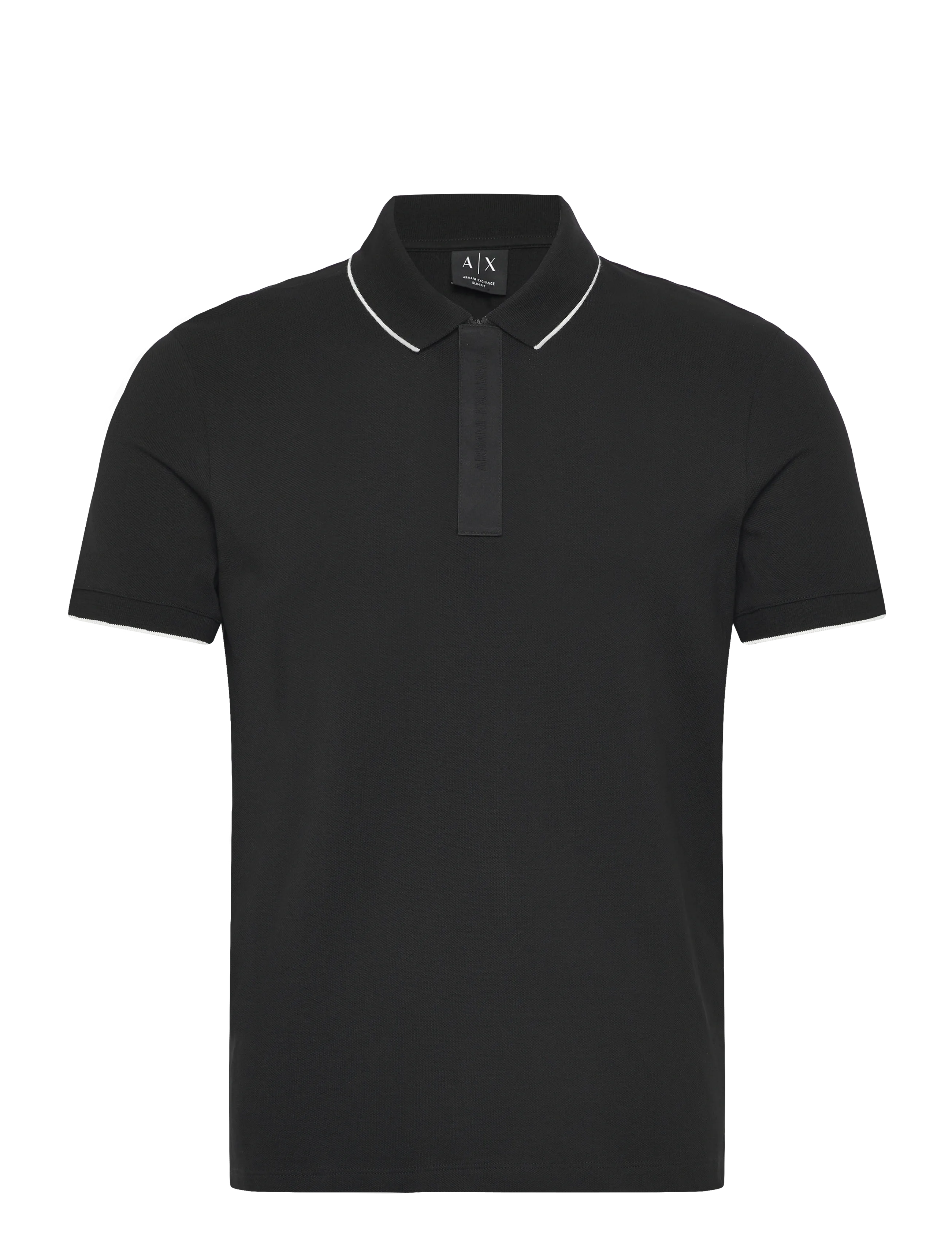 Armani Exchange POLO SHIRT - Kläder - BLACK / black