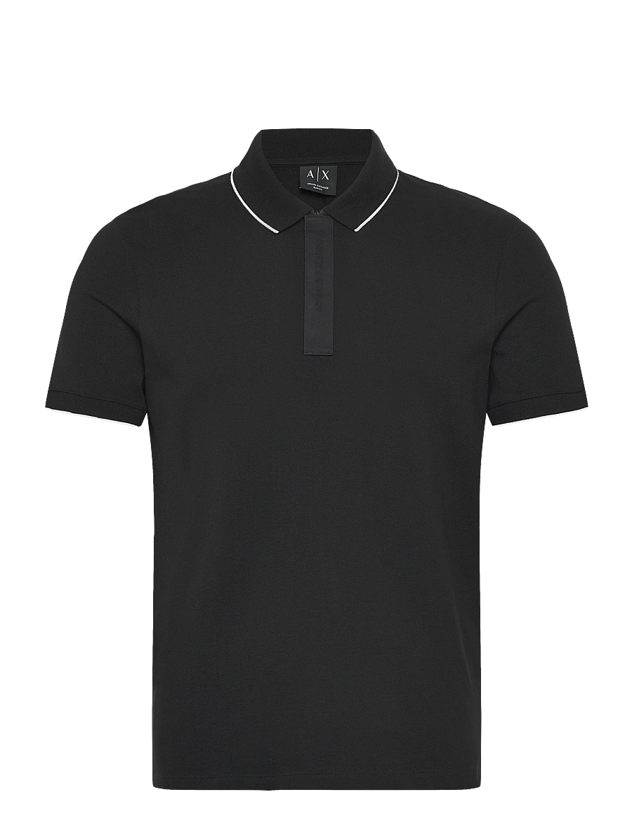 Armani Exchange - POLO SHIRT - short-sleeved polos - black - 1