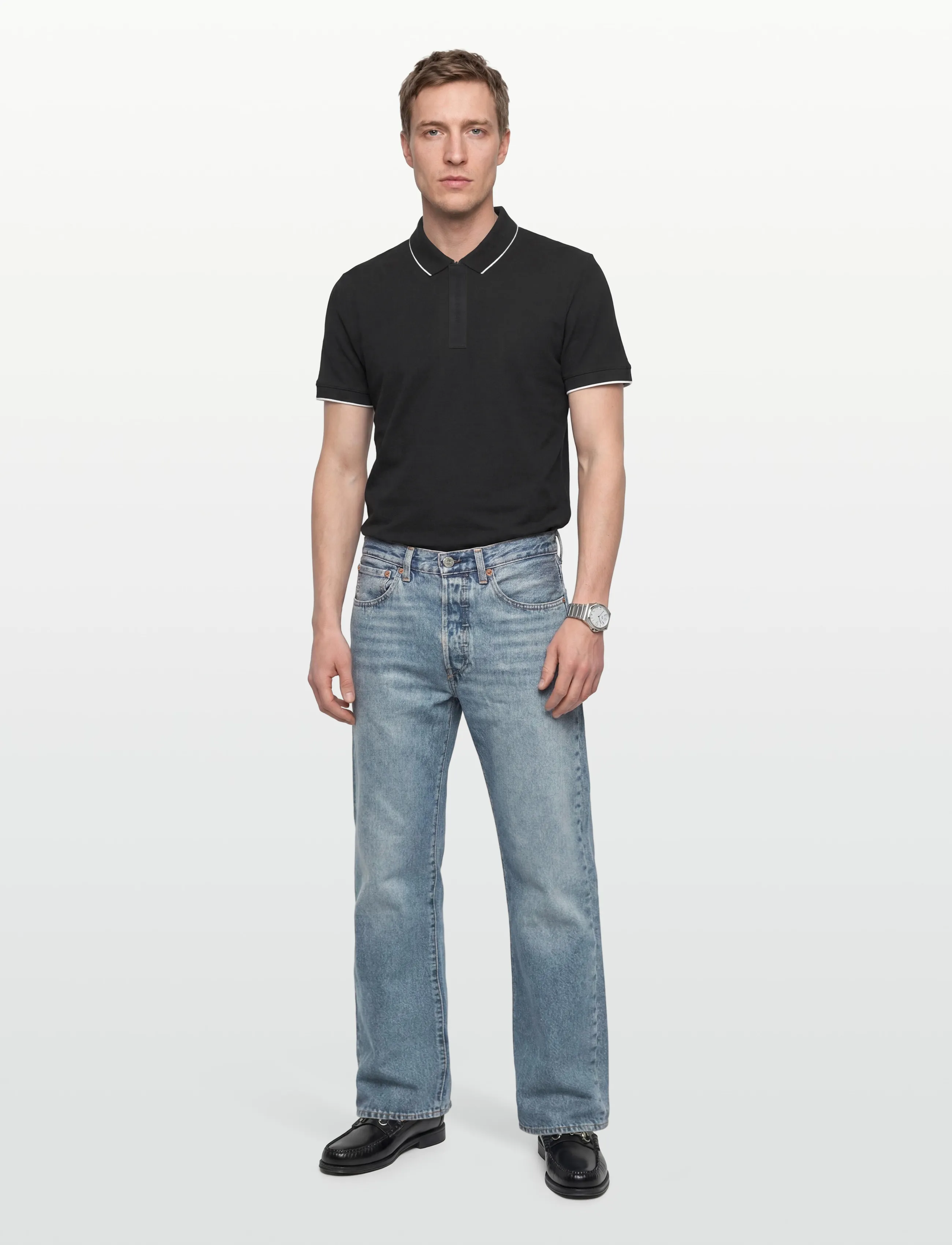 Armani Exchange Polo Shirt, XXL, Polos, Schwarz - Short-sleeved, Männerswear