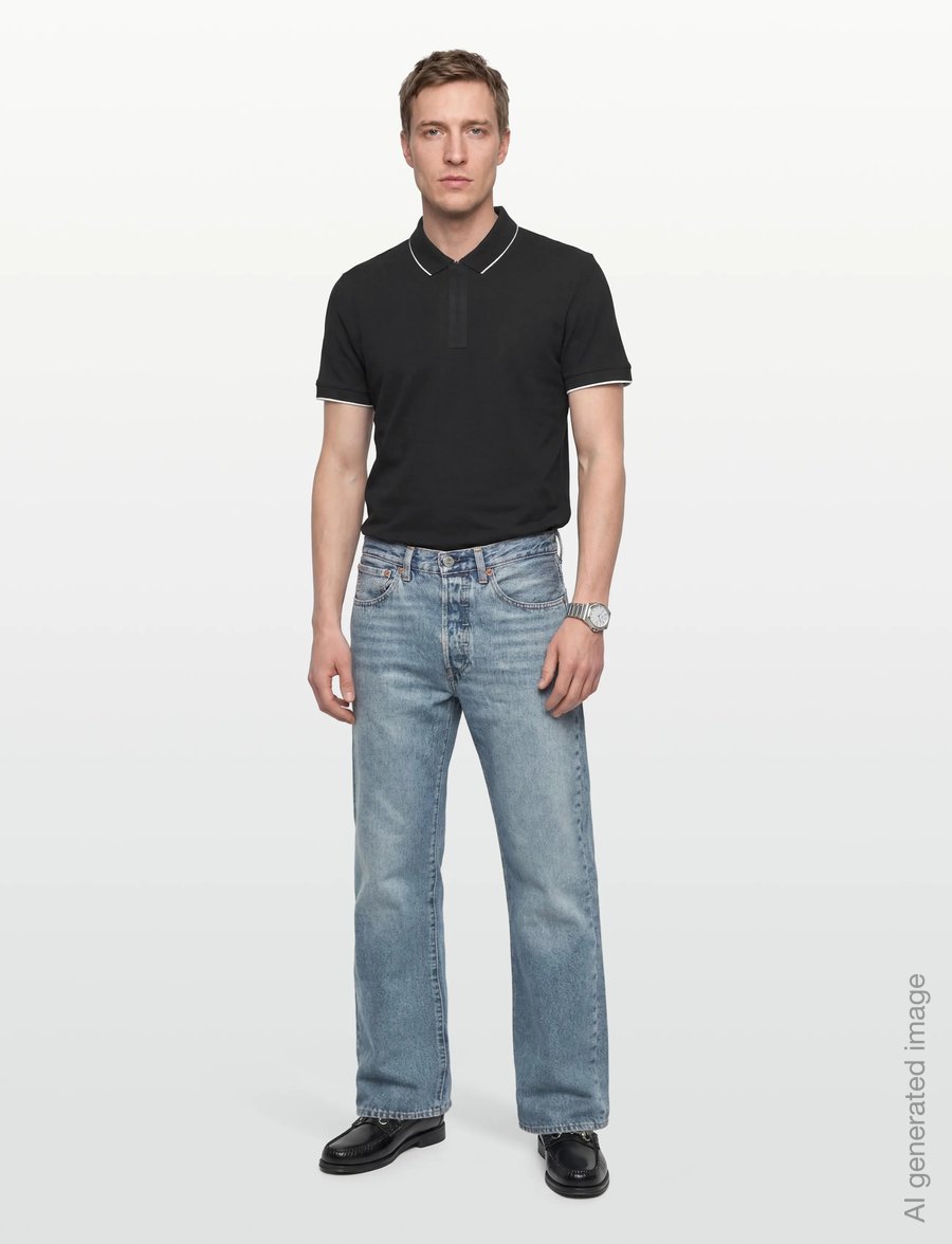 Armani Exchange - POLO SHIRT - short-sleeved polos - black - 0